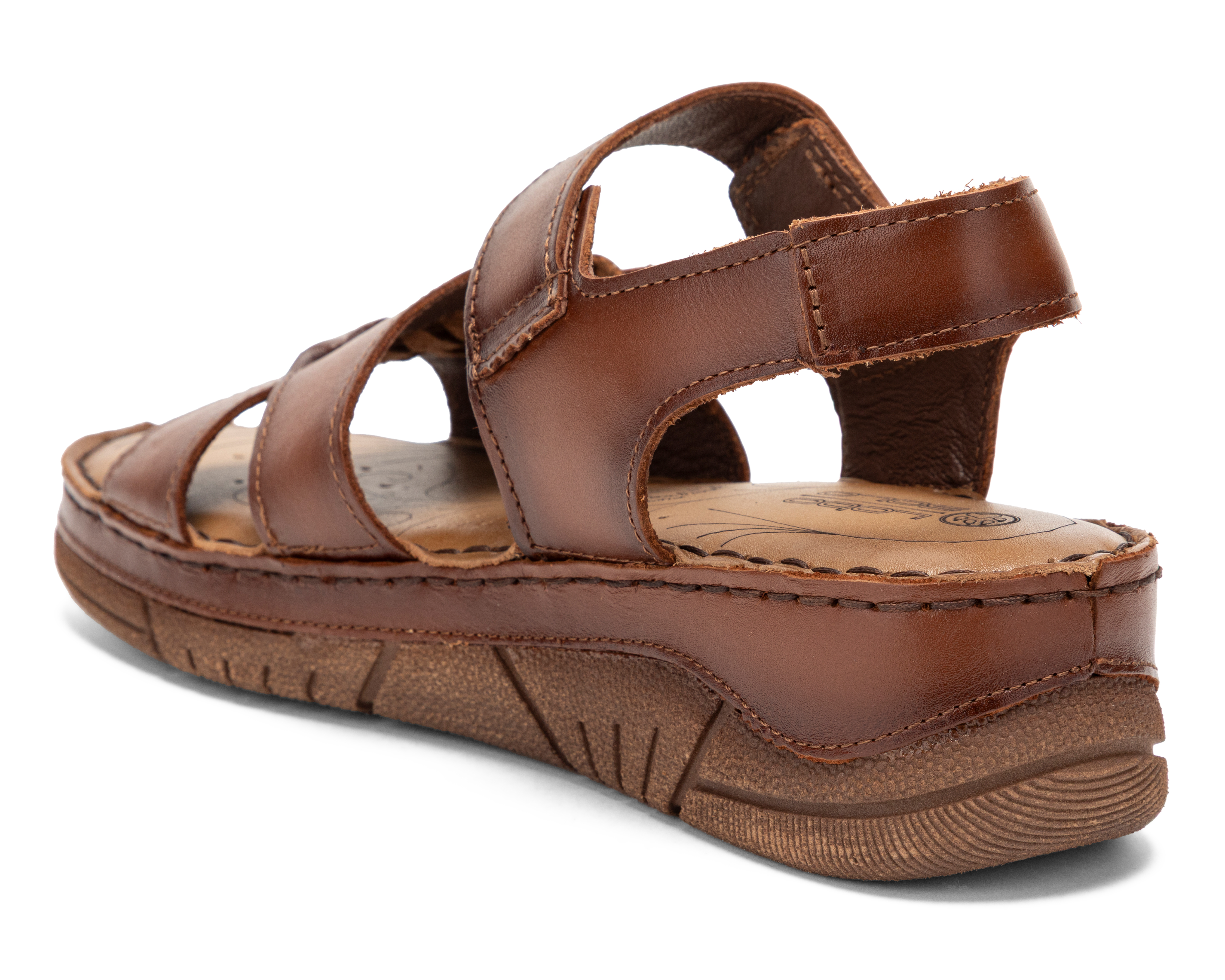 Foto 3 | Foto 3 | Sandalias Confort Lobo Solo de Piel para Mujer