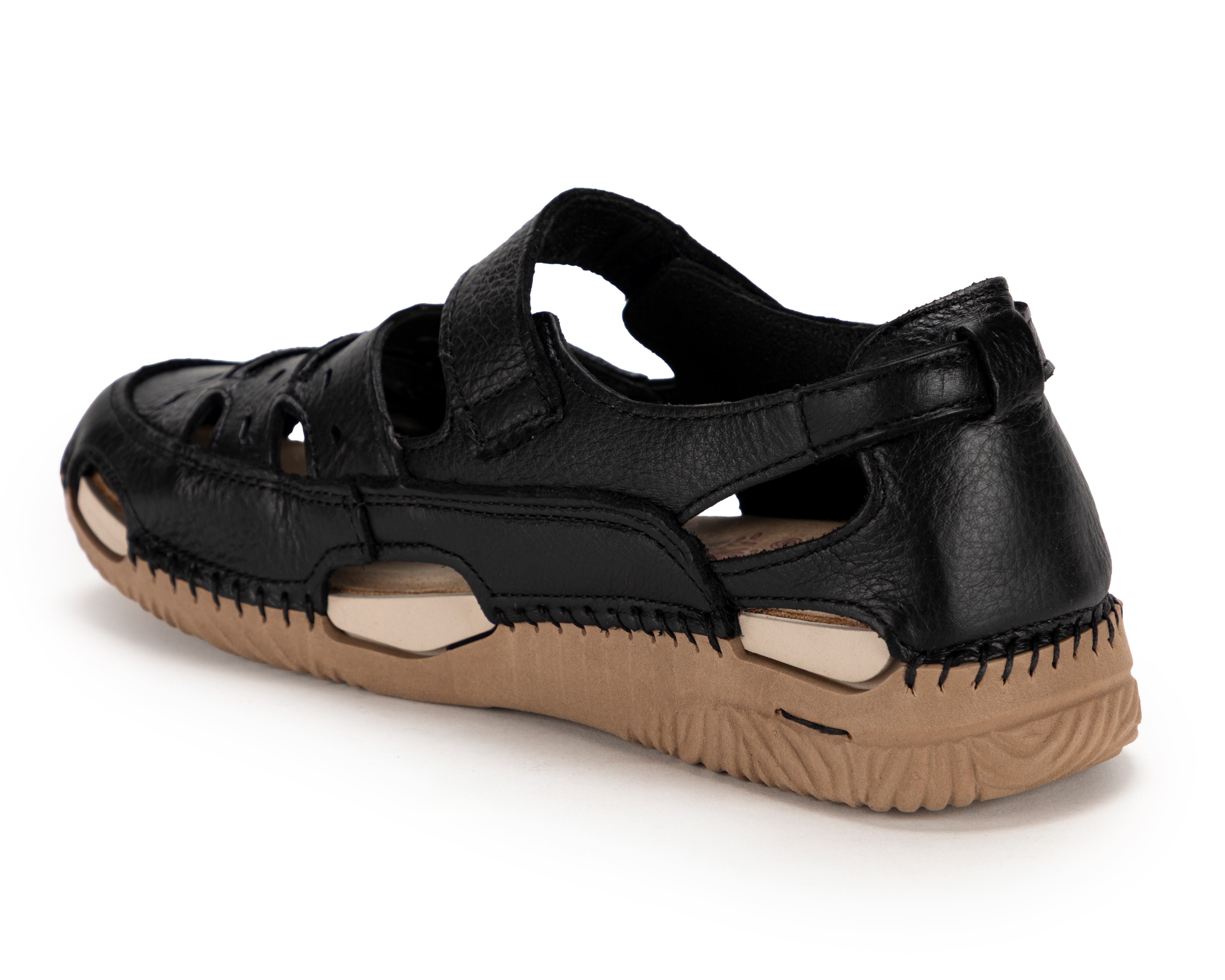 Foto 4 pulgar | Foto 3 | Sandalias Confort Lobo Solo de Piel para Mujer