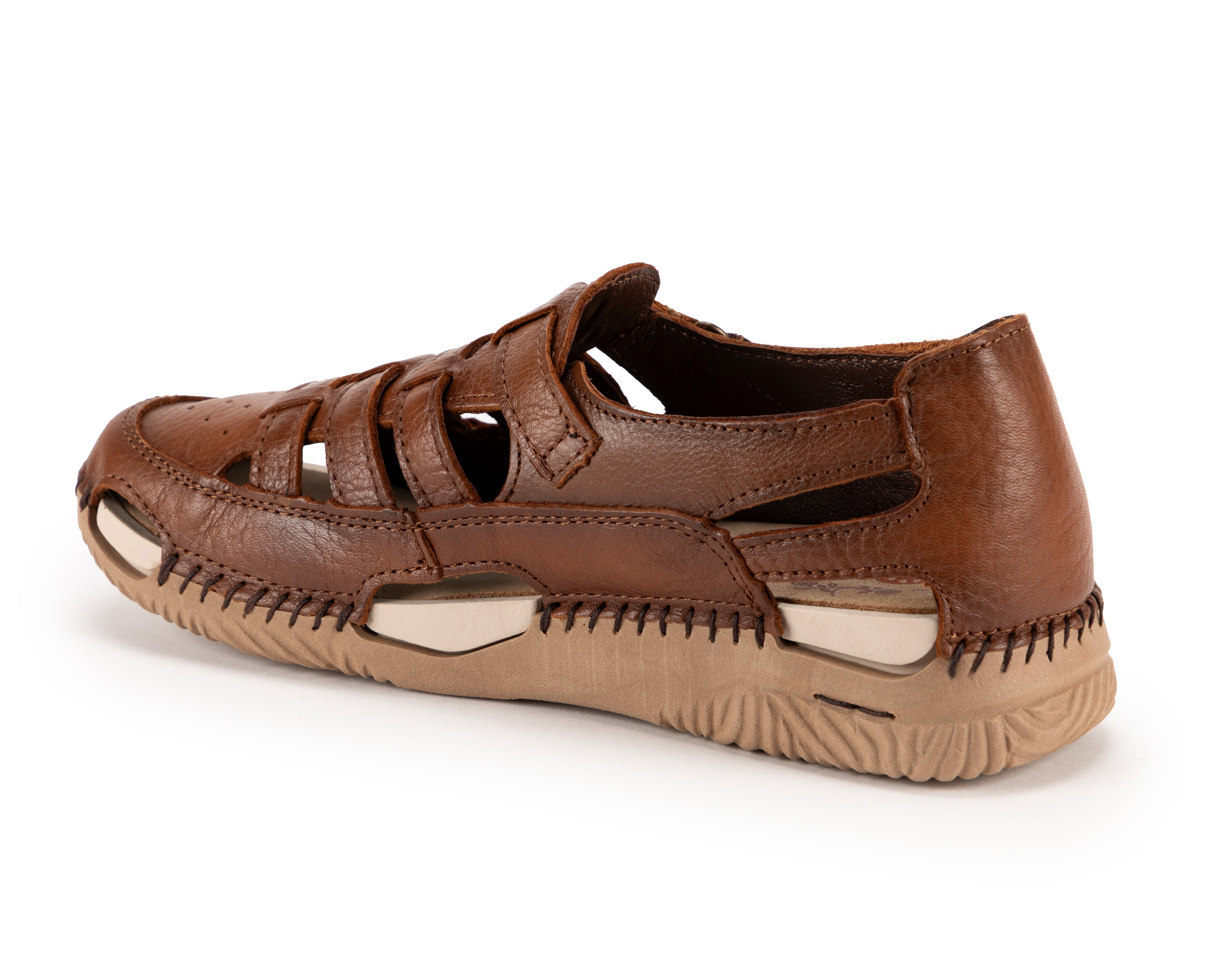 Foto 4 pulgar | Foto 3 | Sandalias Confort Lobo Solo de Piel para Mujer