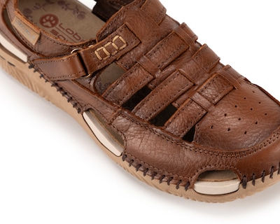 Foto 6 | Foto 6 | Sandalias Confort Lobo Solo de Piel para Mujer