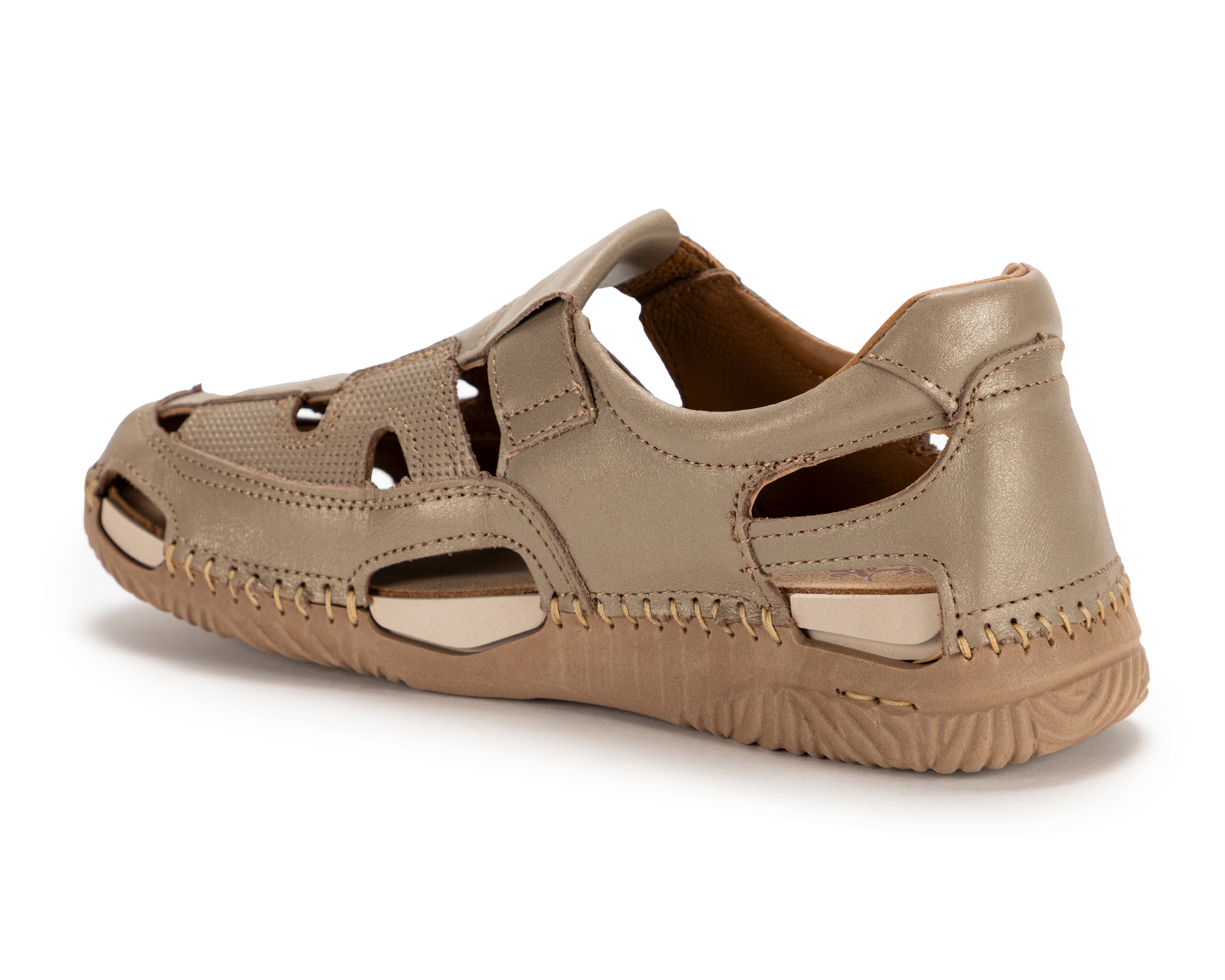 Foto 4 pulgar | Foto 3 | Sandalias Confort Lobo Solo de Piel para Mujer