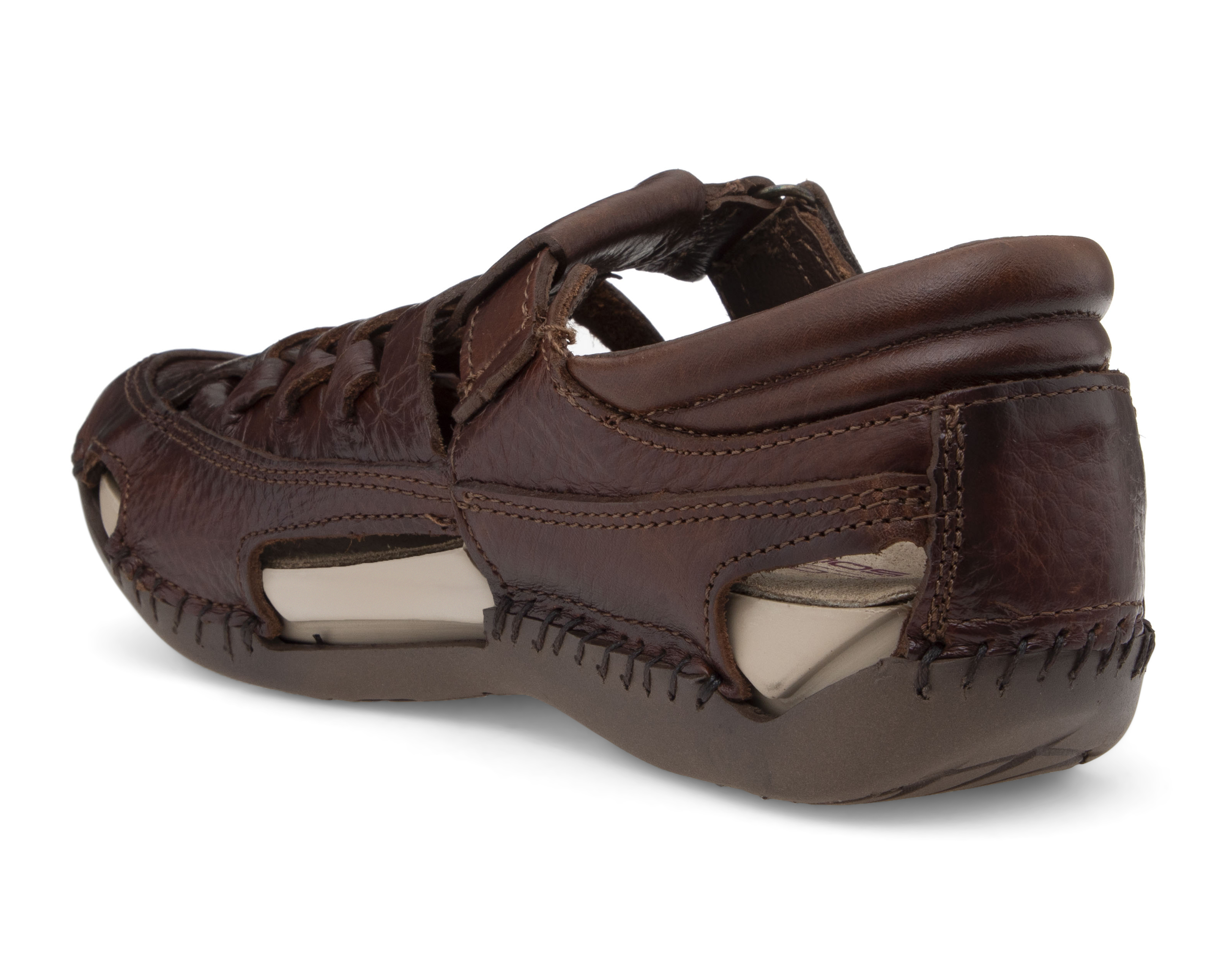 Foto 4 pulgar | Foto 3 | Sandalias Confort Lobo Solo de Piel para Mujer