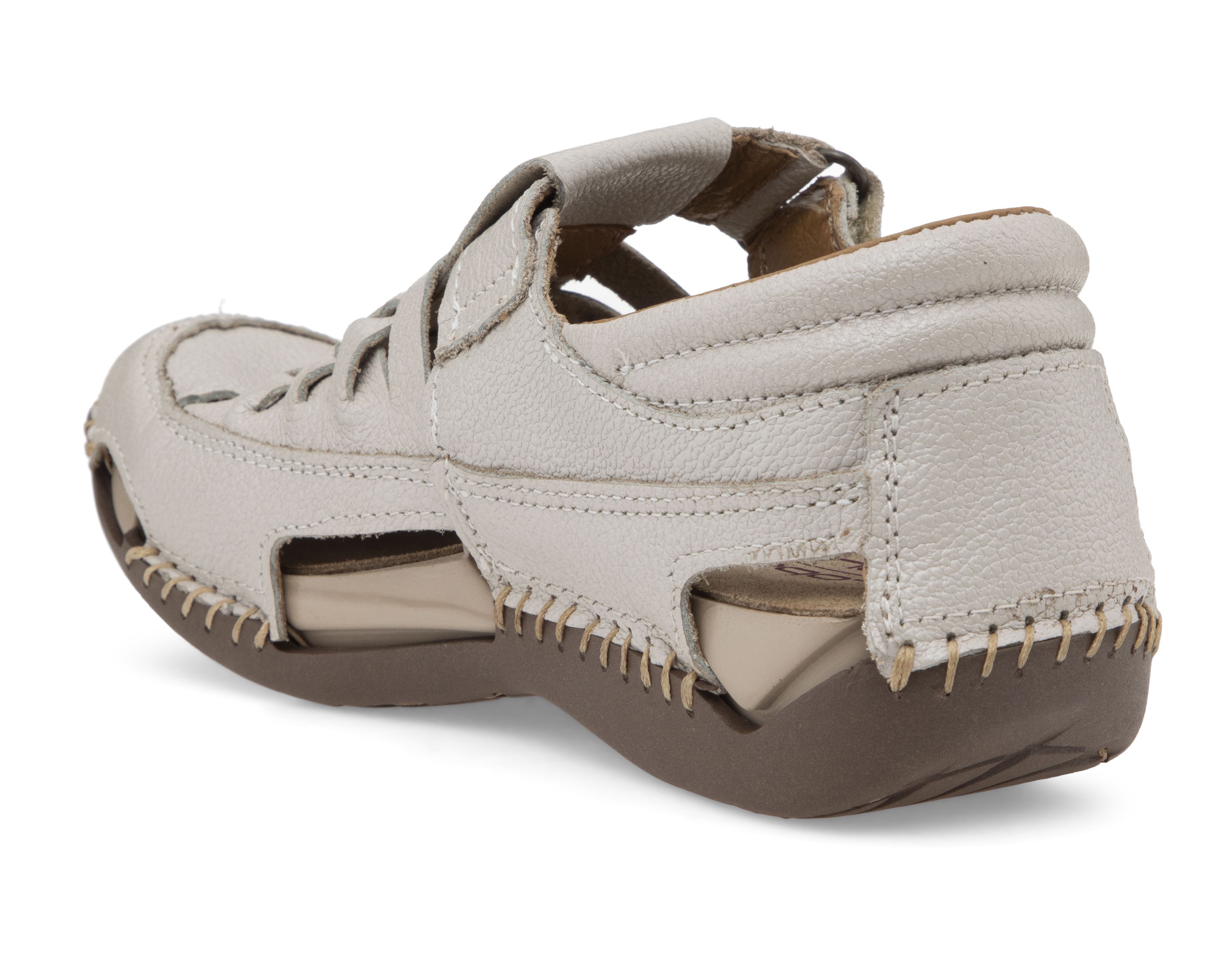 Foto 4 pulgar | Foto 3 | Sandalias Confort Lobo Solo de Piel para Mujer