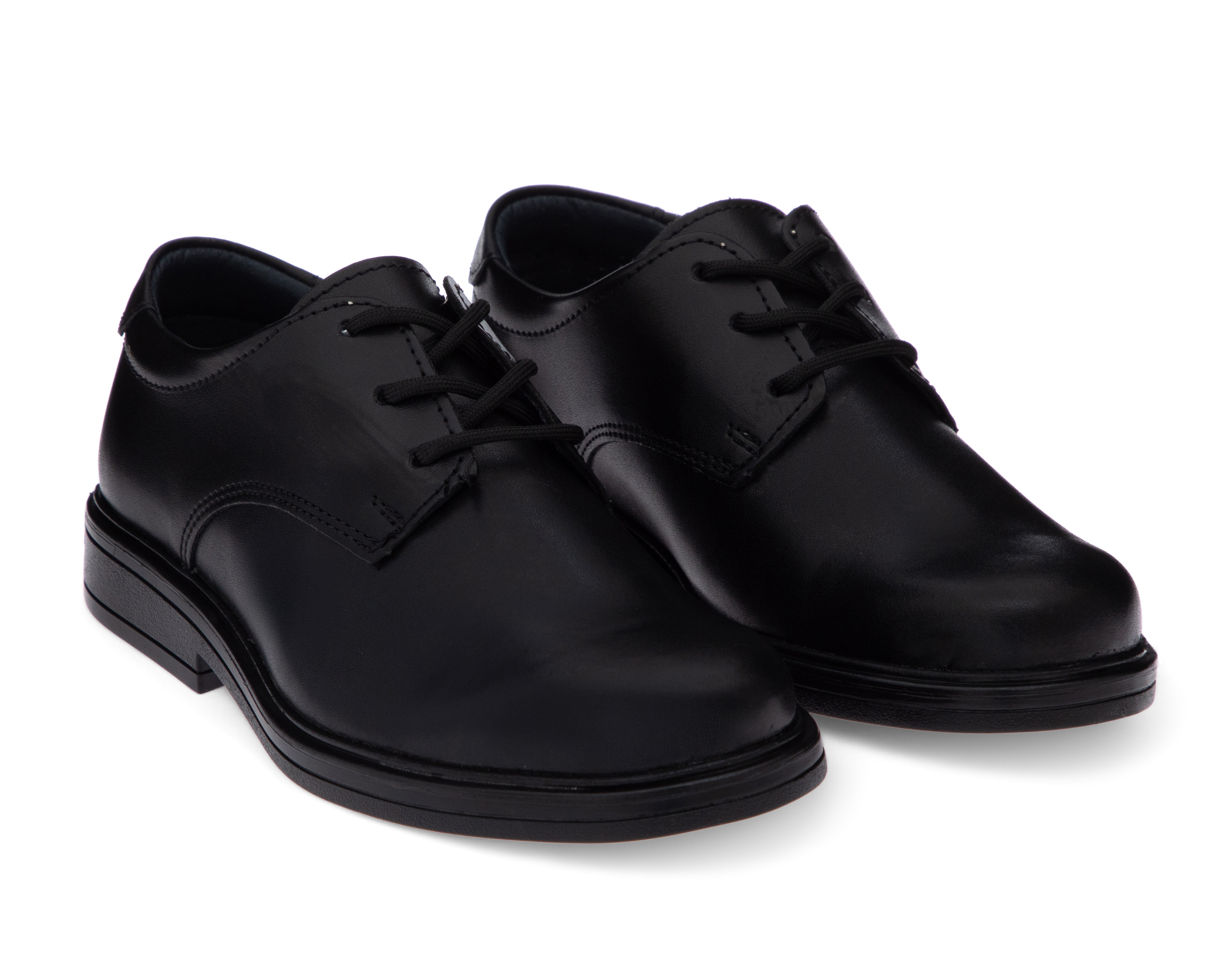 Zapatos Escolares Grafito de Piel para Niño