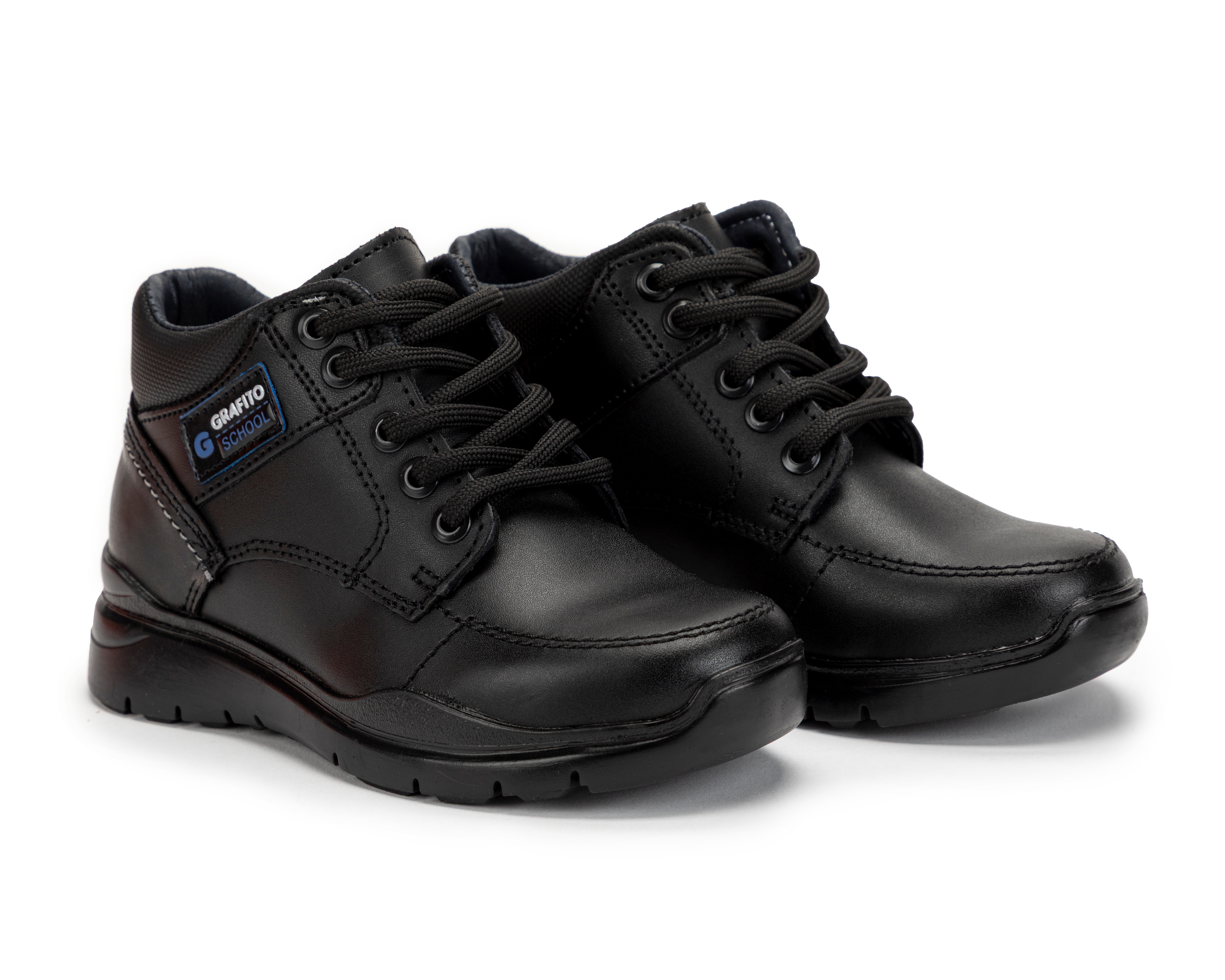 Zapatos Escolares Grafito para Niño