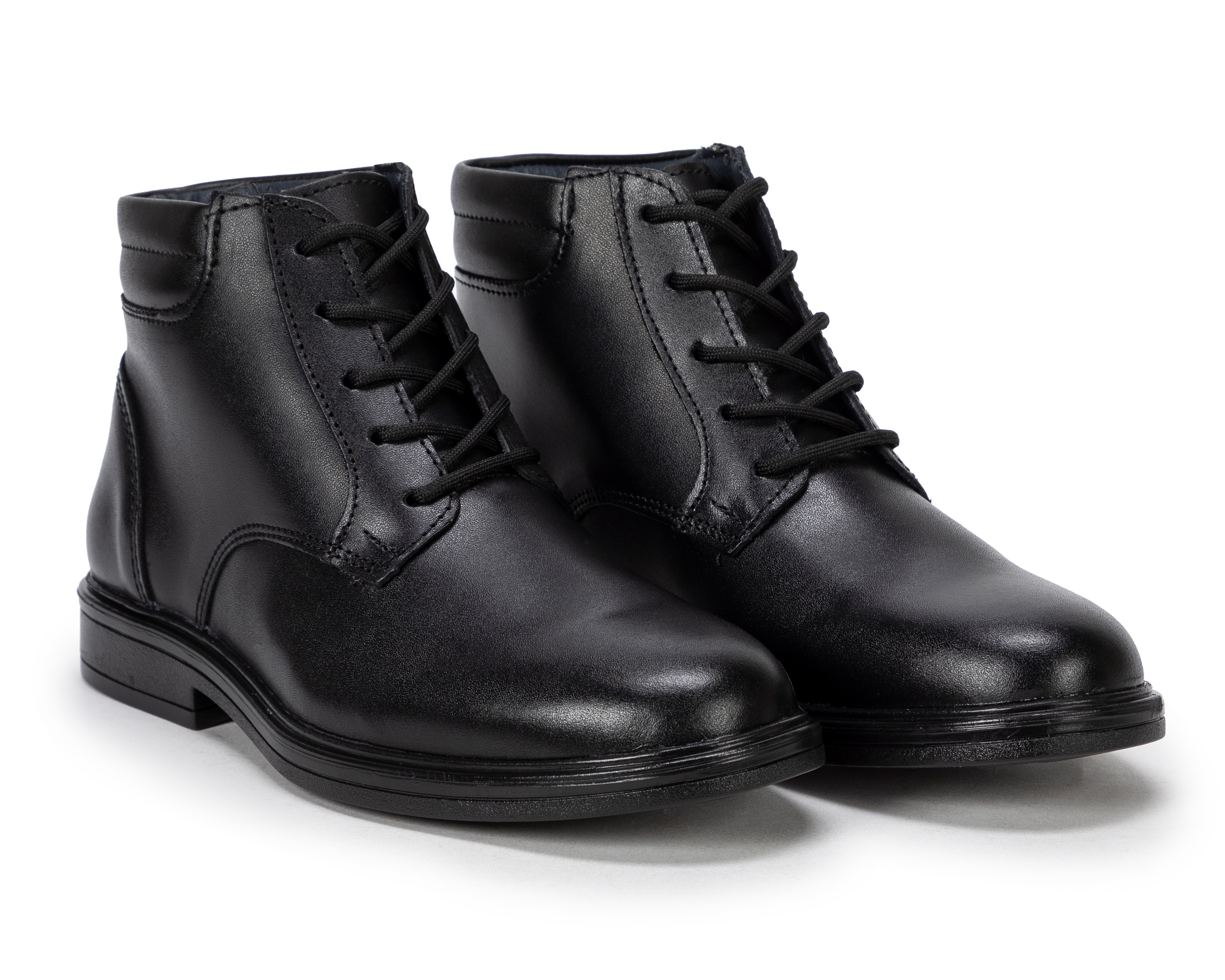 Zapatos Escolares Grafito de Piel Juveniles