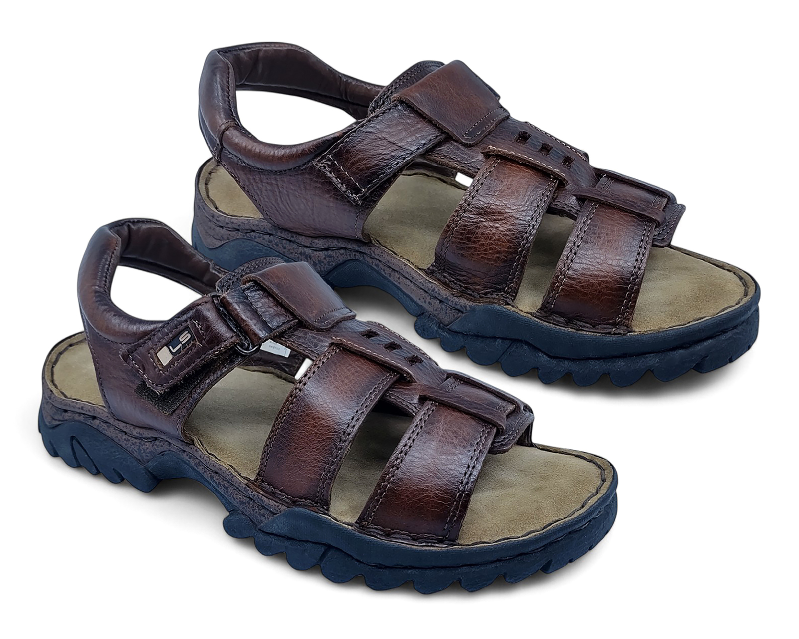 Foto 2 pulgar | Foto 1 | Sandalias Confort Lobo Solo de Piel para Hombre