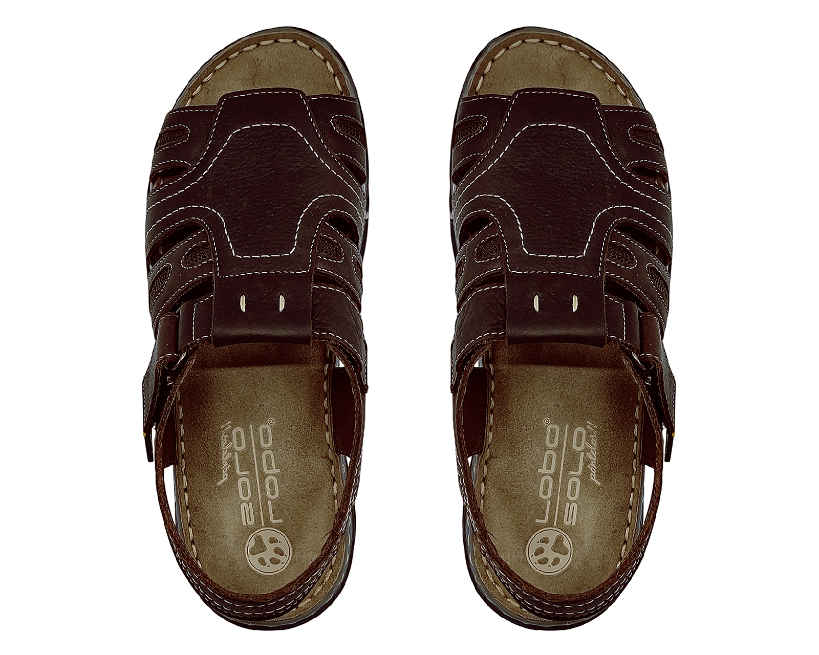 Foto 4 pulgar | Foto 3 | Sandalias de Playa Lobo Solo de Piel para Hombre