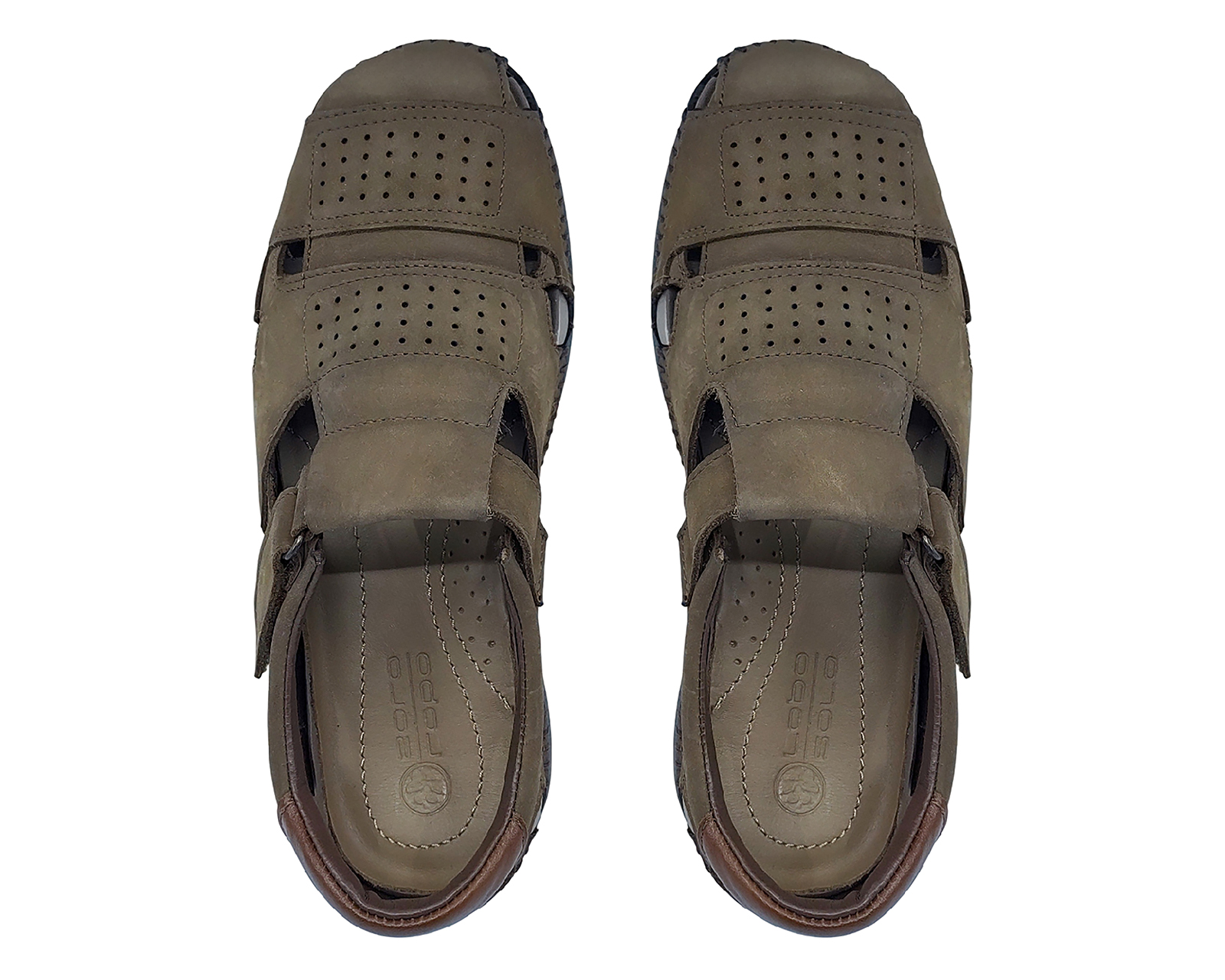 Foto 4 pulgar | Foto 3 | Sandalias de Playa Lobo Solo de Piel para Hombre
