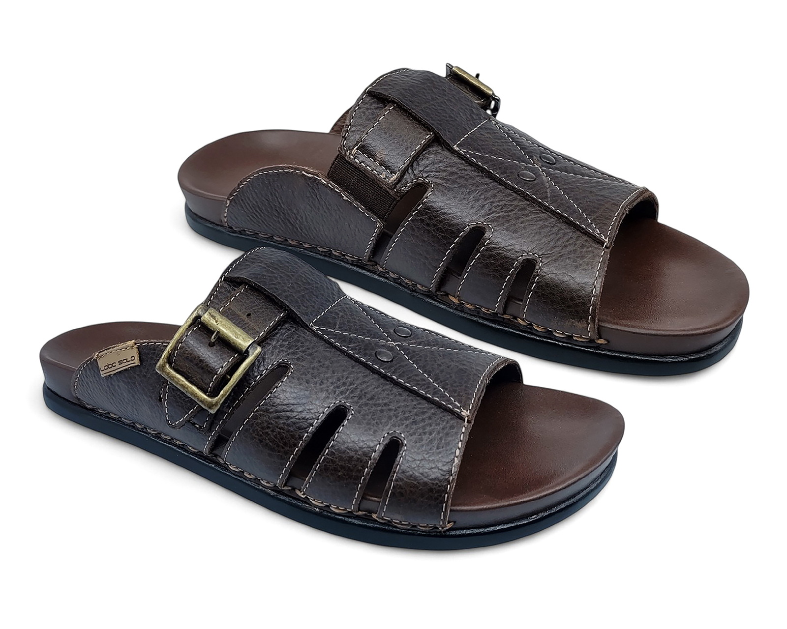 Sandalias de Playa Lobo Solo de Piel para Hombre