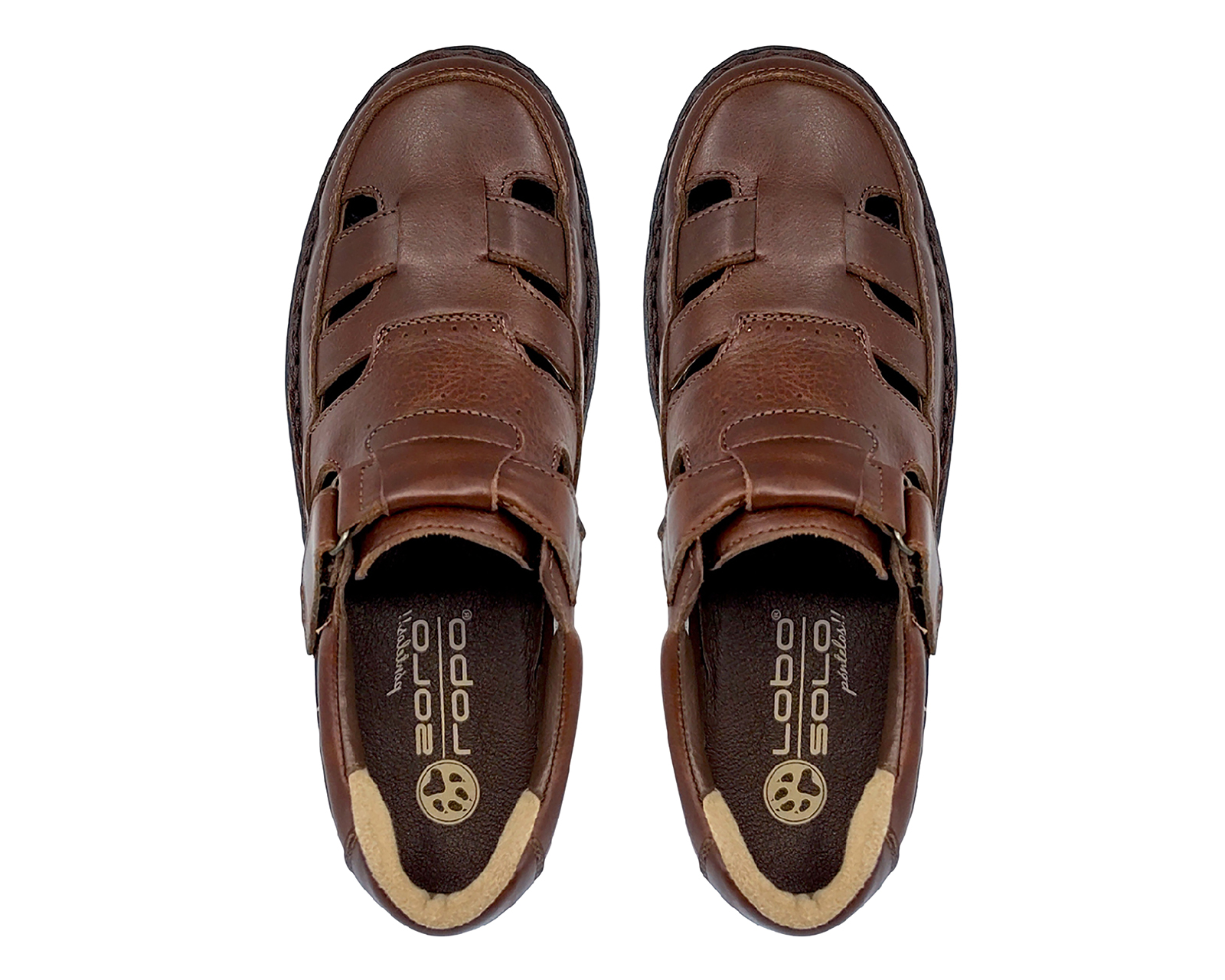 Foto 4 pulgar | Foto 3 | Sandalias de Playa Lobo Solo de Piel para Hombre