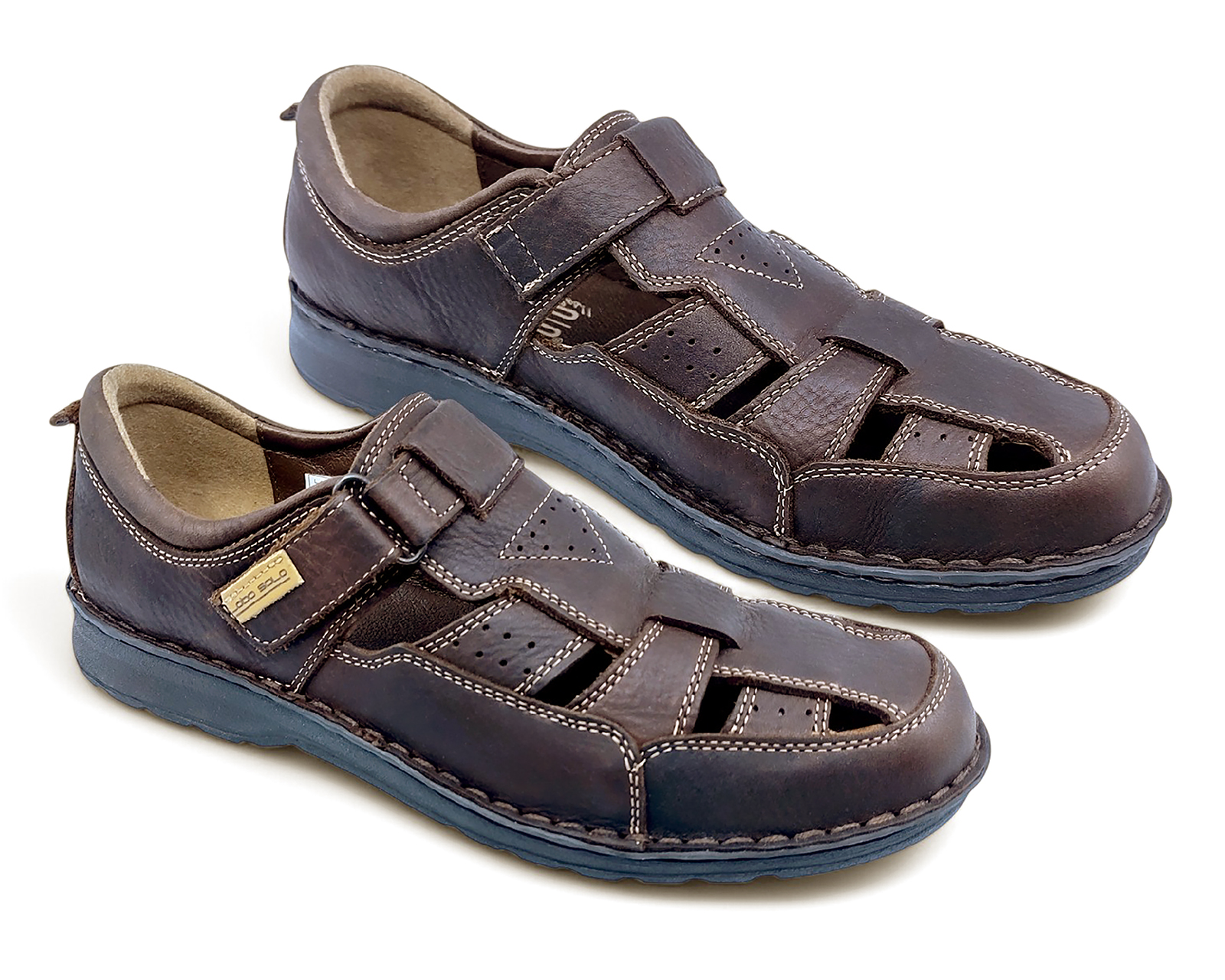 Foto 2 pulgar | Foto 1 | Sandalias de Playa Lobo Solo de Piel para Hombre