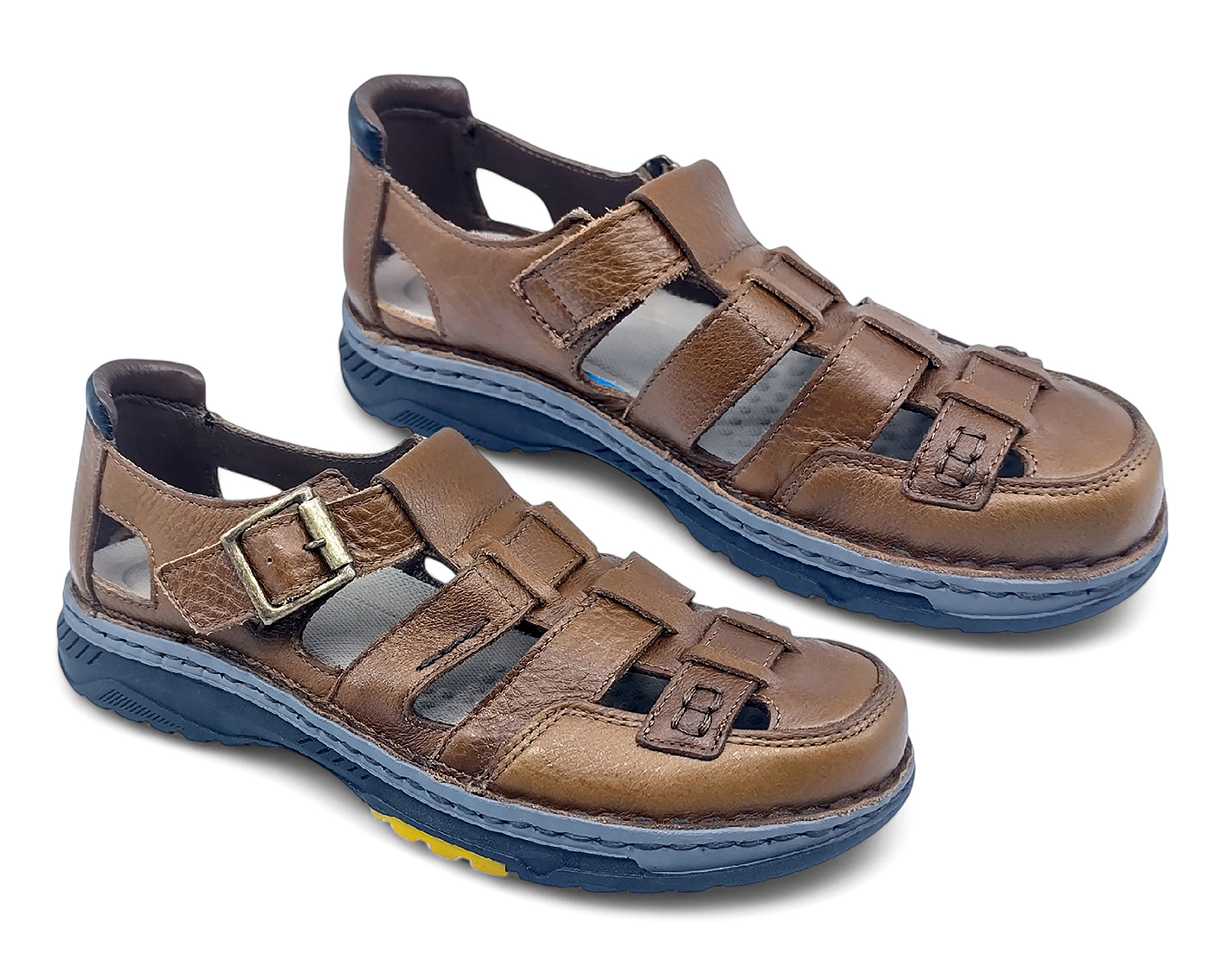 Sandalias de Playa Lobo Solo de Piel para Hombre