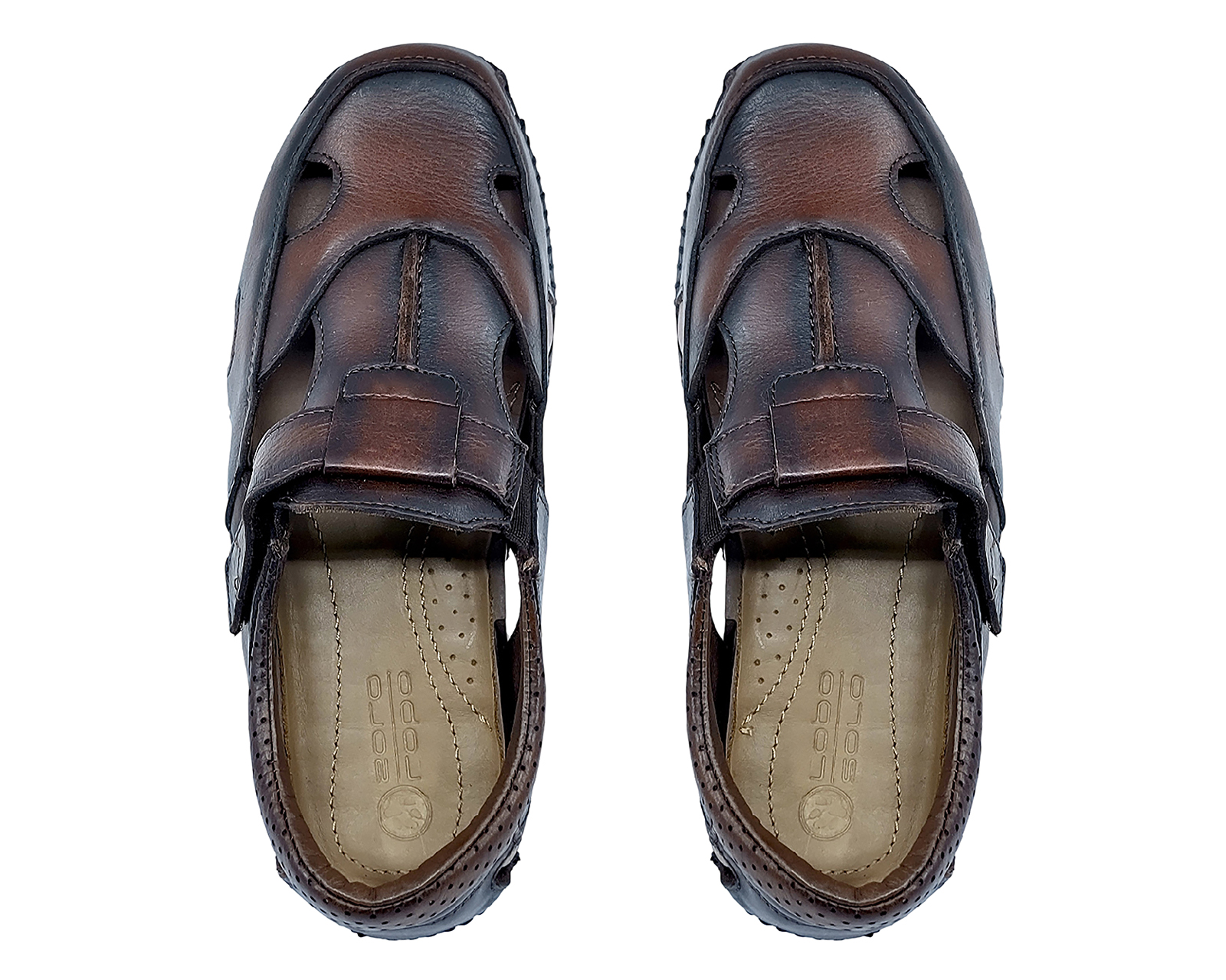 Foto 4 pulgar | Foto 3 | Sandalias de Playa Lobo Solo de Piel para Hombre