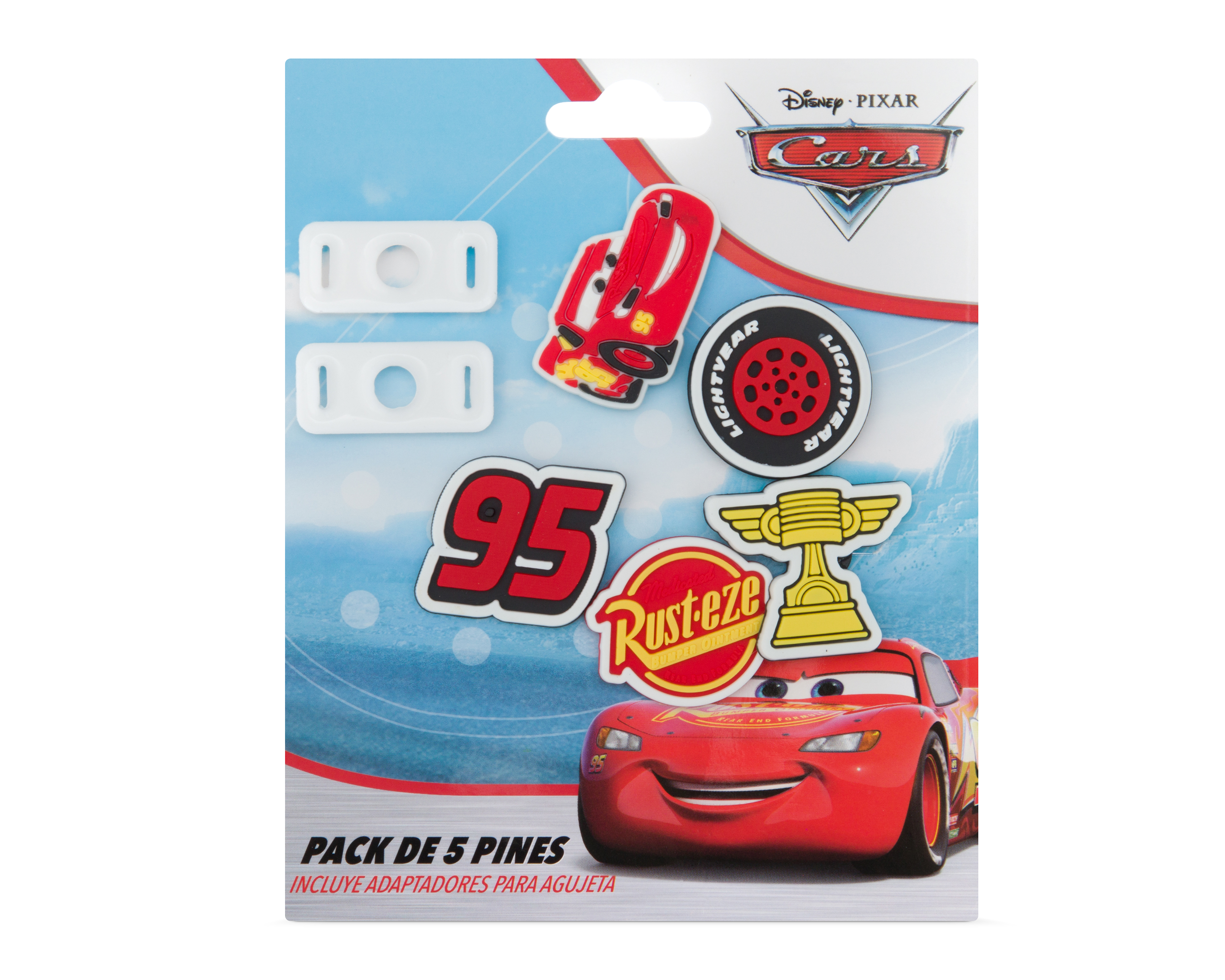 Paquete de Pines para Calzado Pixar Cars 5 Piezas