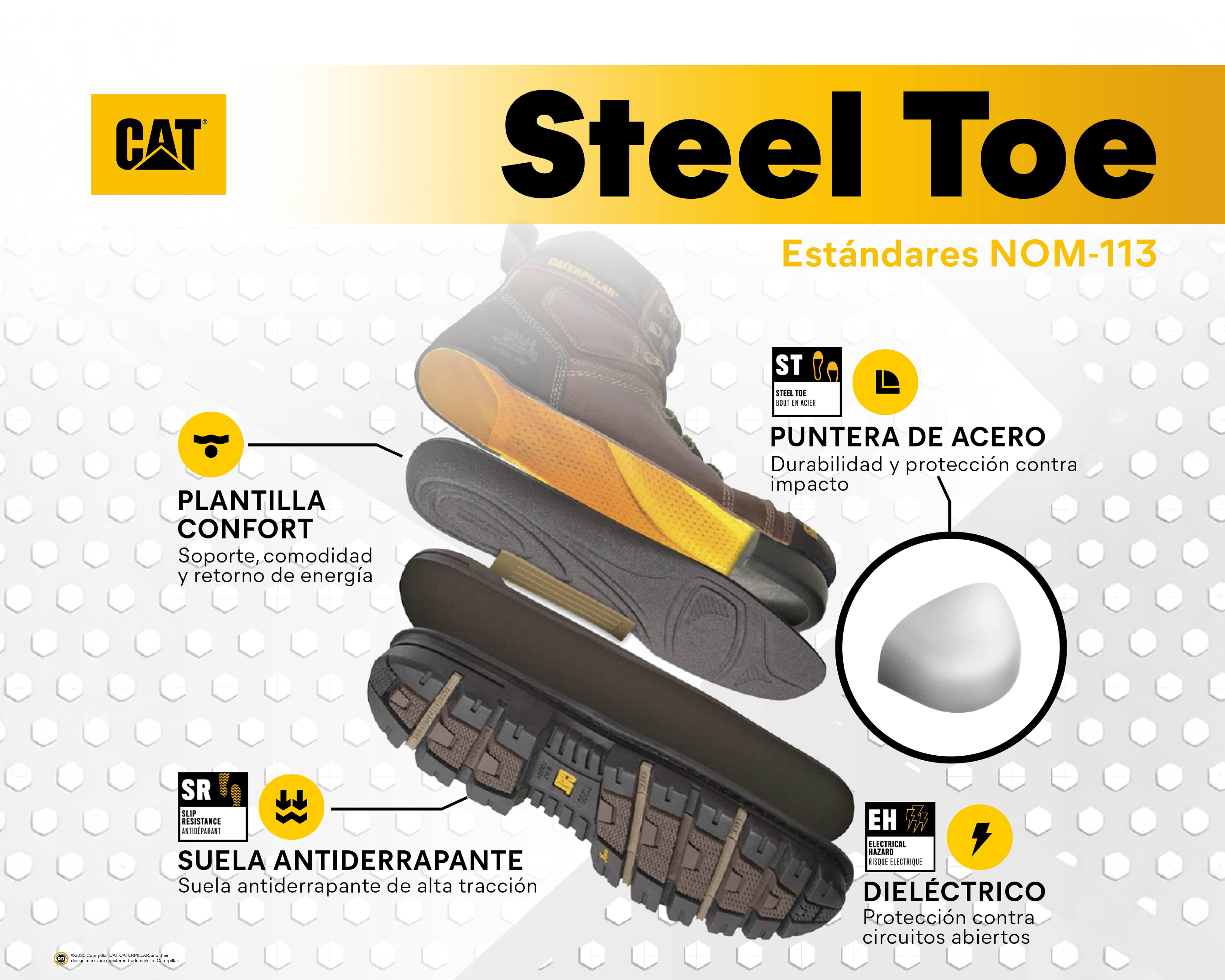 Foto 8 pulgar | Foto 7 | Botas de Trabajo CAT Threshold para Hombre