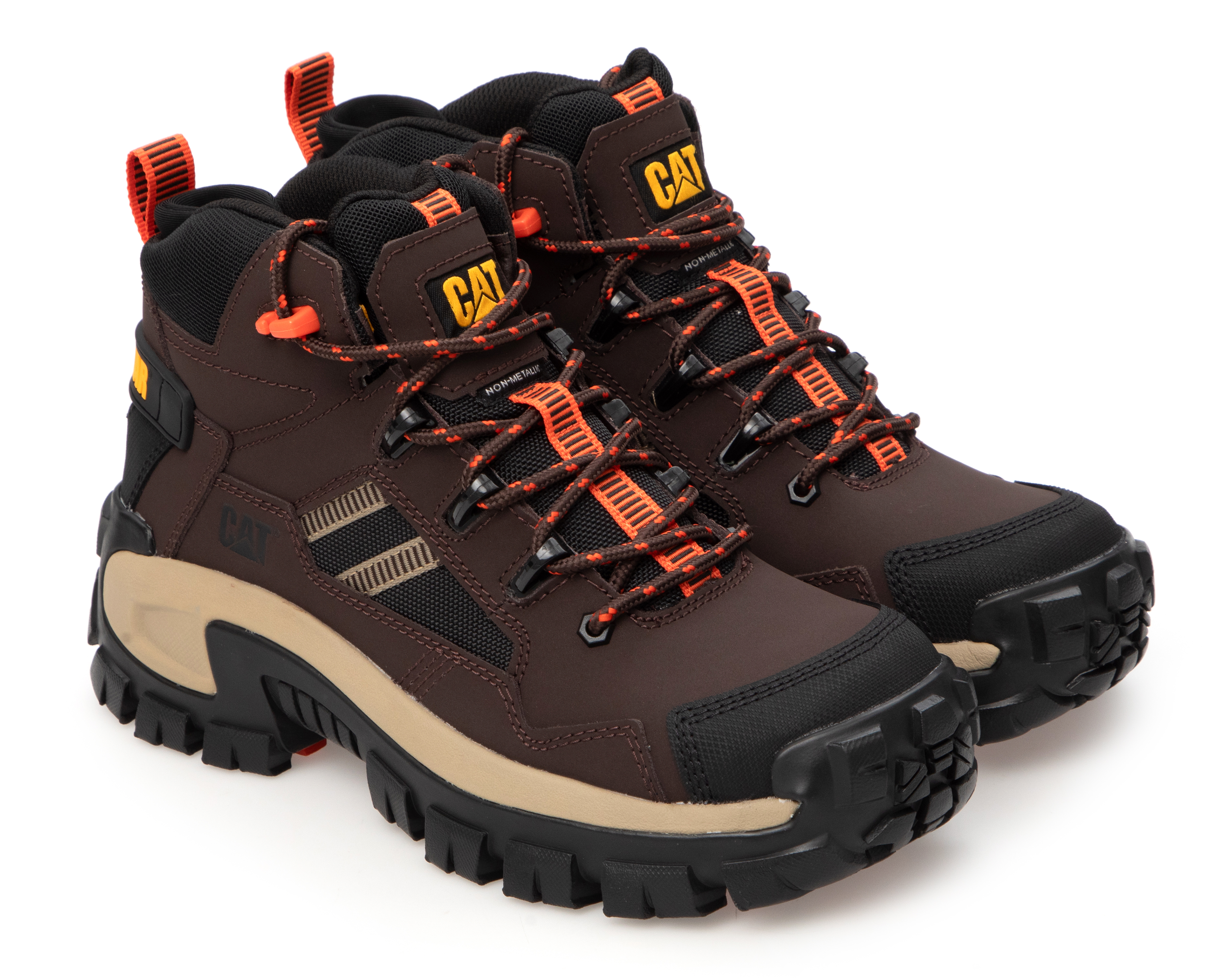 Botas de Trabajo CAT Invader Mid Vent de Piel para Hombre Certificada
