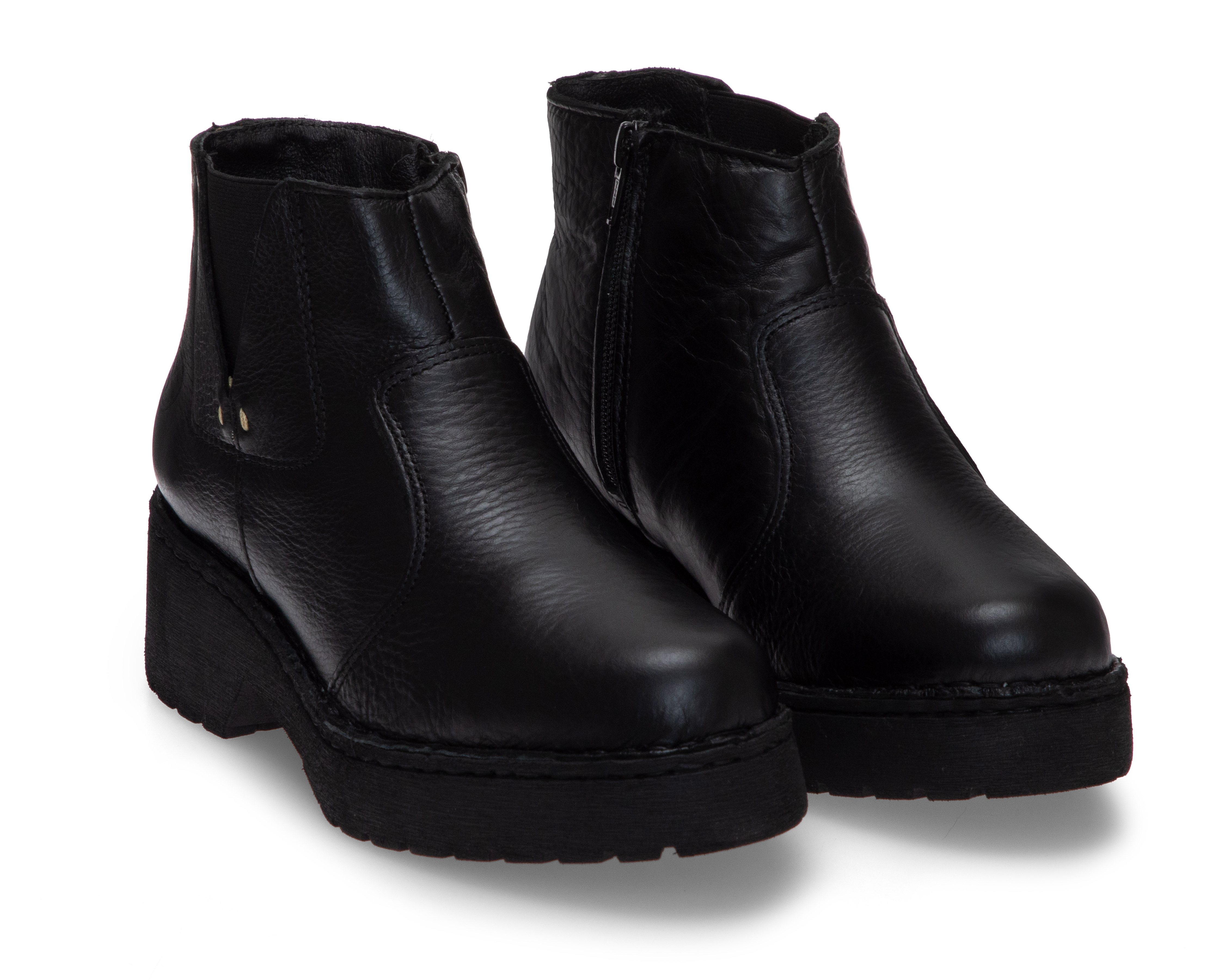 Botines Confort Lobo Solo de Piel para Mujer