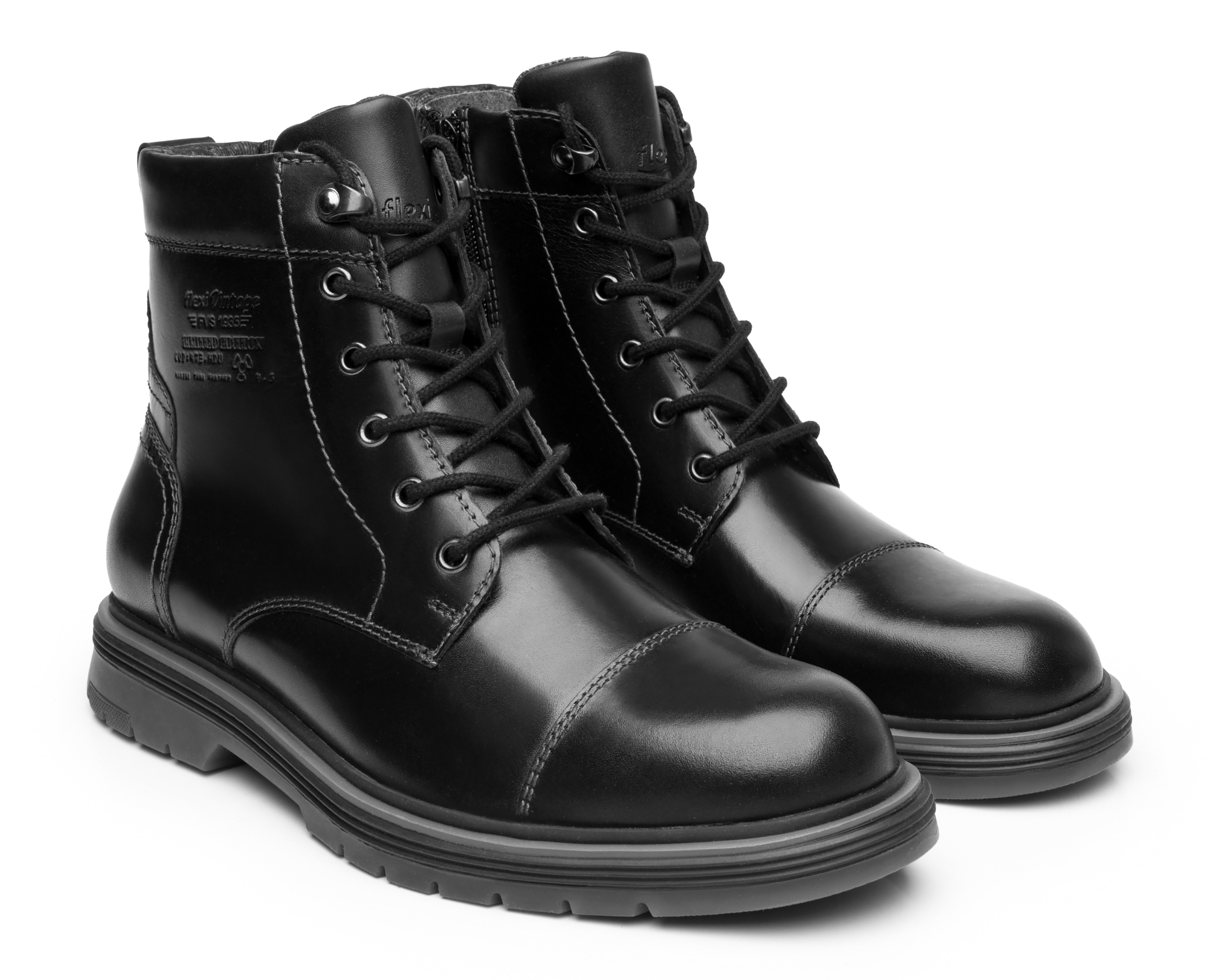 Foto 2 pulgar | Foto 1 | Botines Casuales Flexi Kuno de Piel para Hombre
