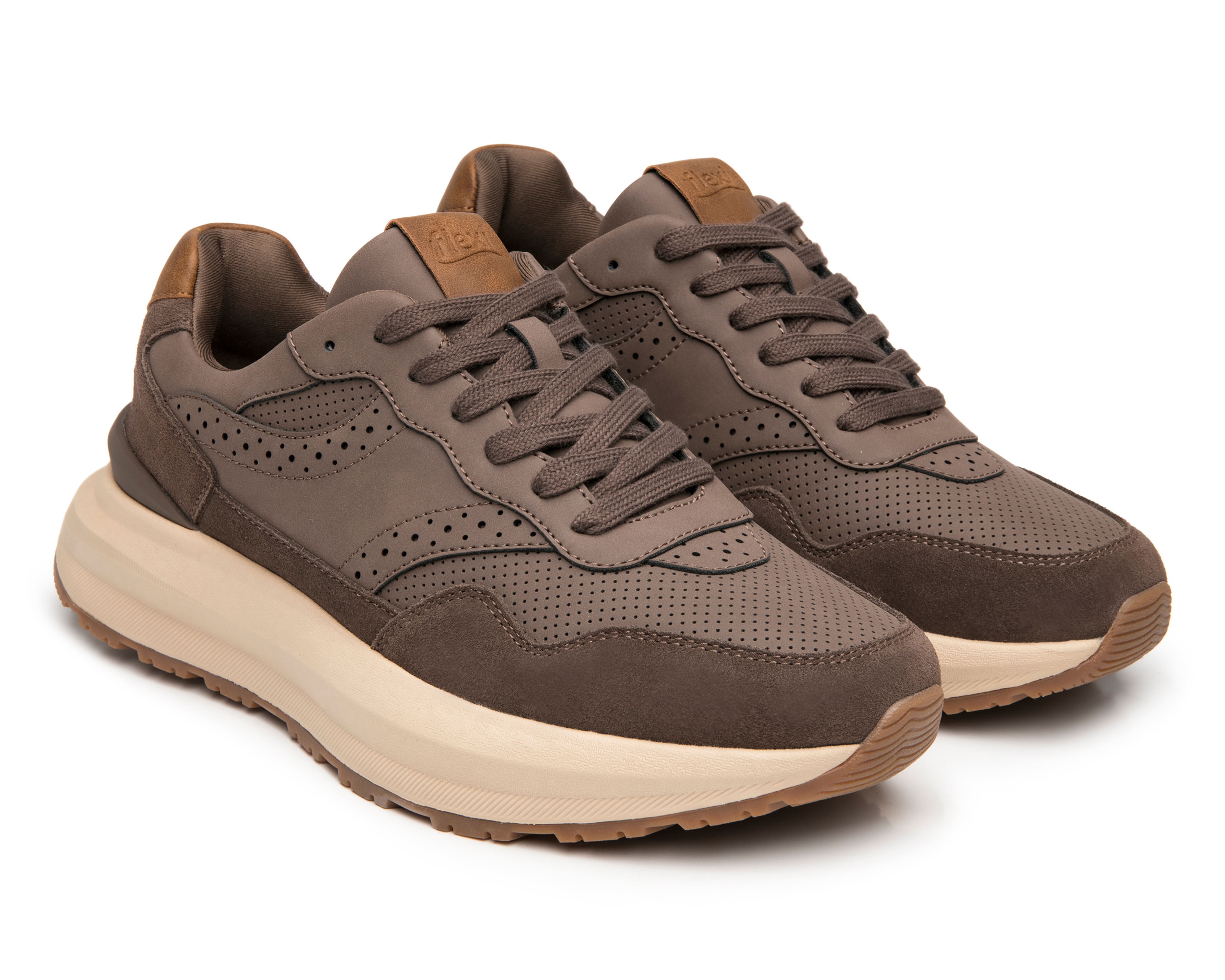 Foto 2 pulgar | Foto 1 | Tenis Casuales Flexi Belk de Piel para Hombre