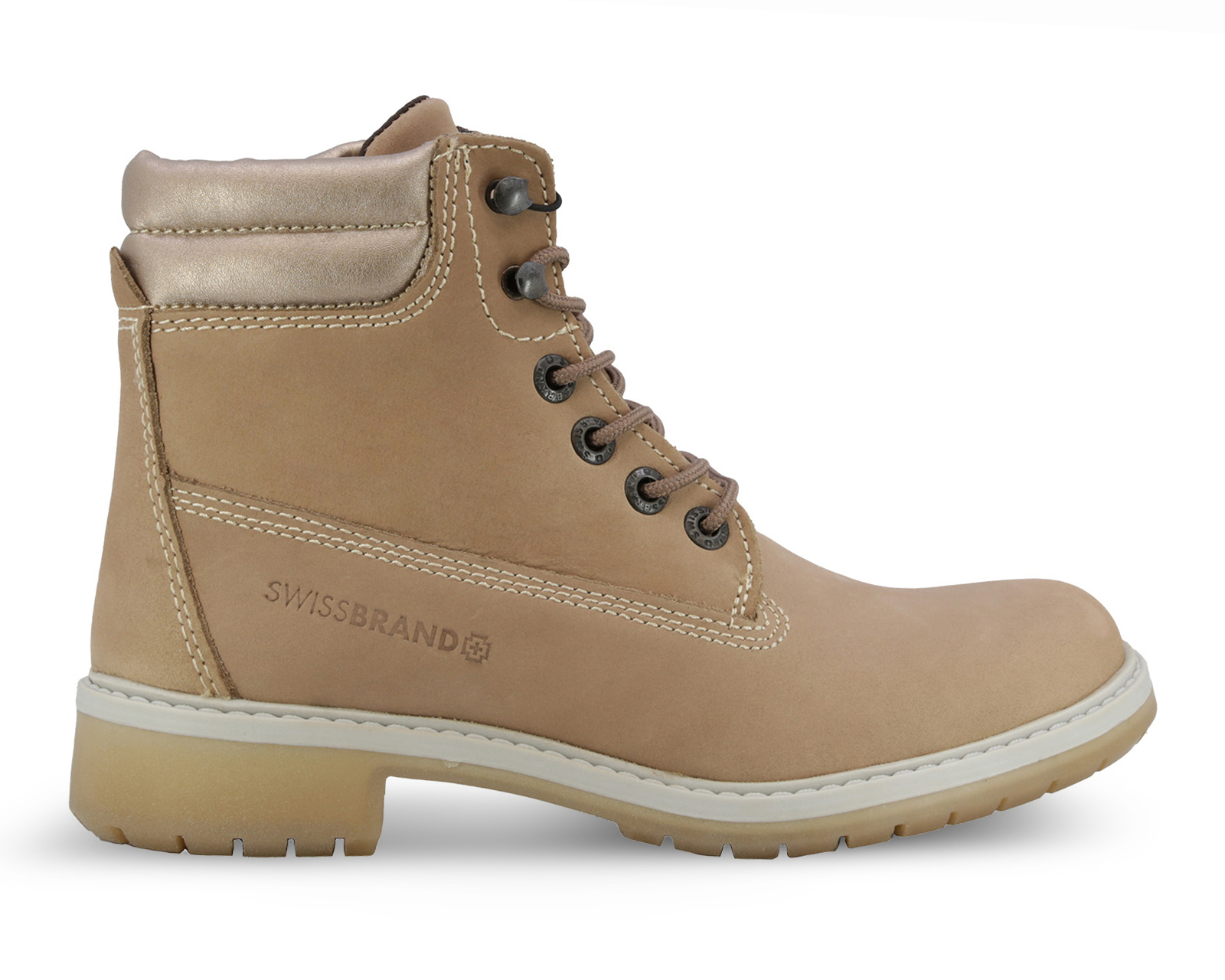 Foto 3 pulgar | Foto 2 | Botas Urbanas Swissbrand Cham de Piel para Mujer