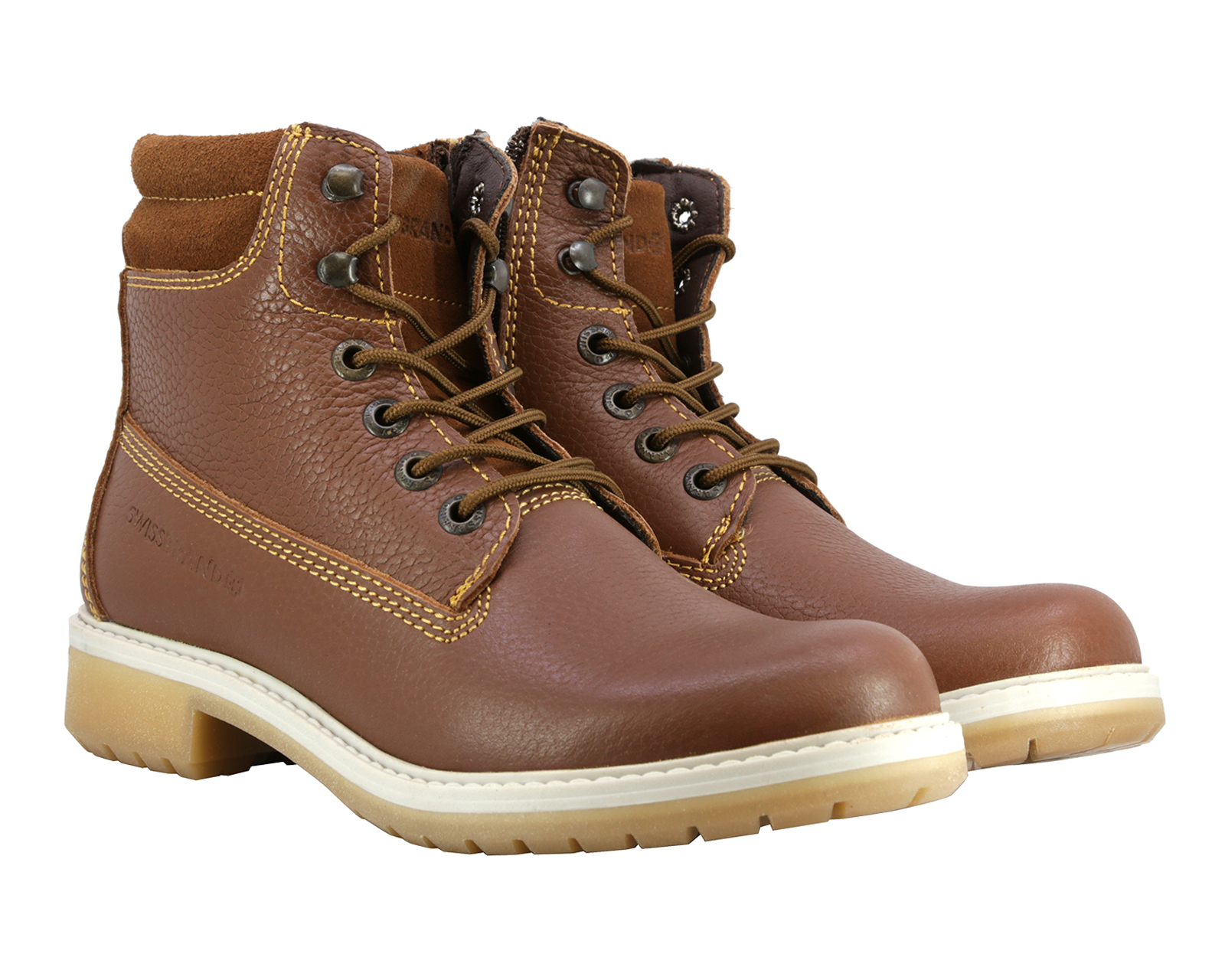Foto 2 pulgar | Foto 1 | Botas Urbanas Swissbrand Cham de Piel para Mujer