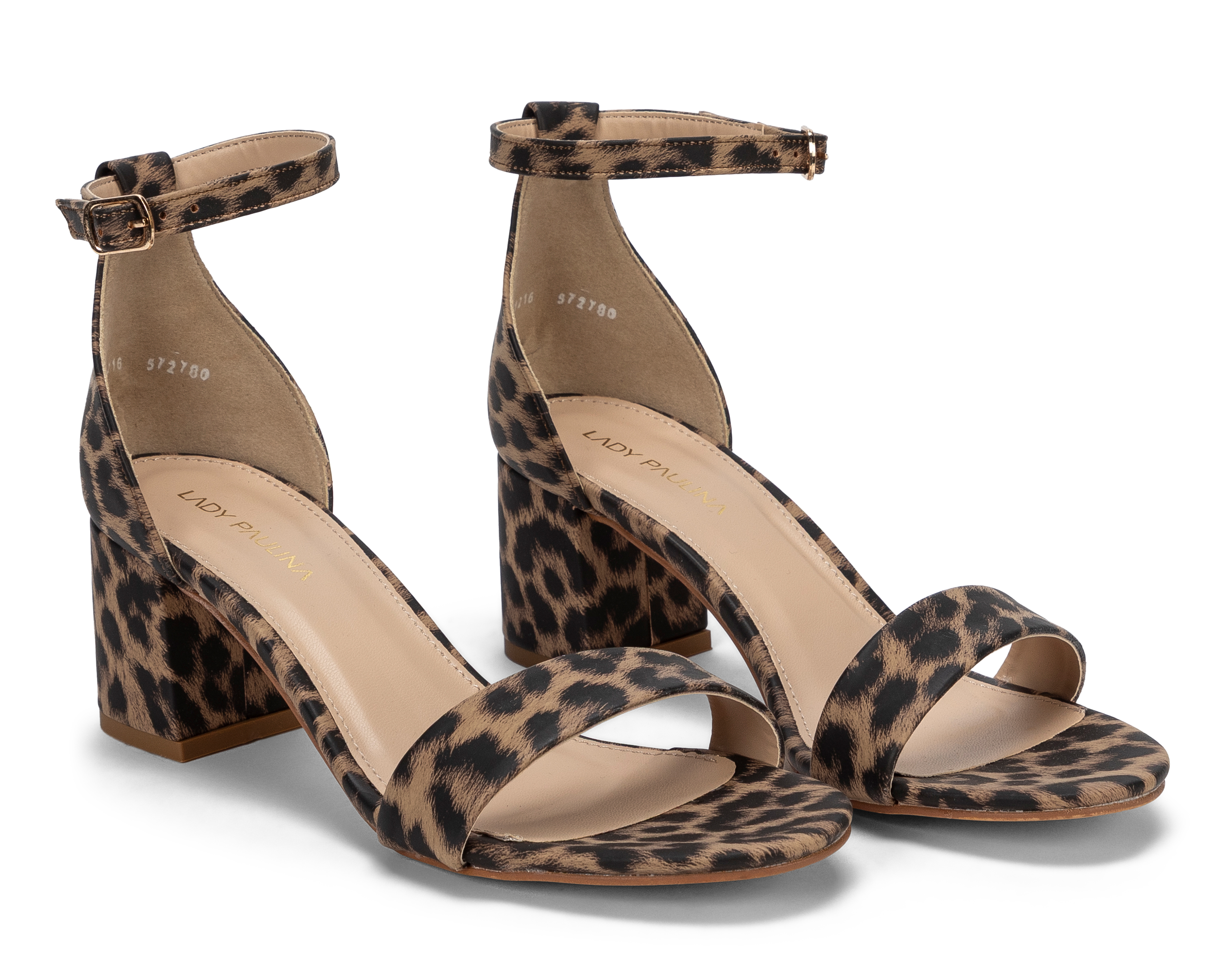 Foto 2 pulgar | Foto 1 | Sandalias de Tacón Lady Paulina Almendra para Mujer