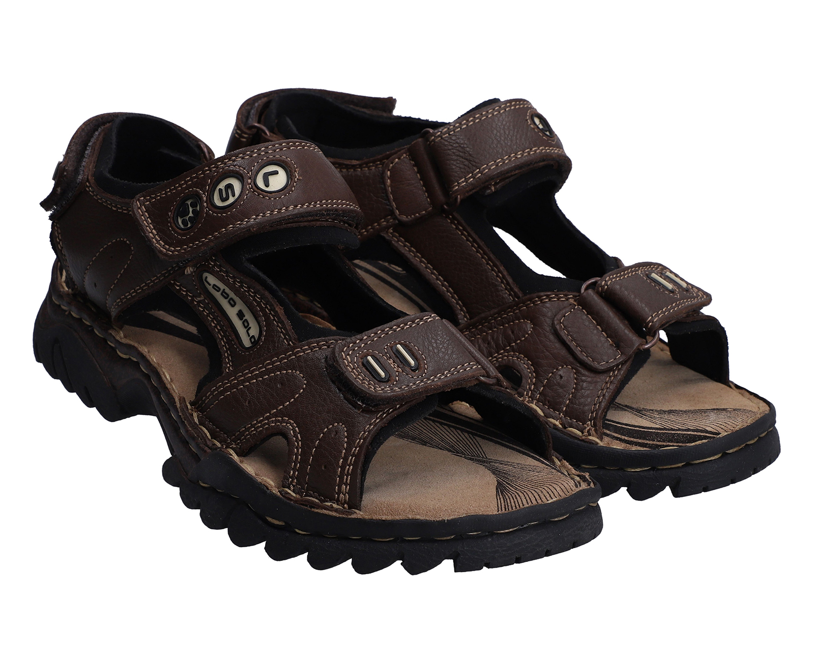 Foto 2 pulgar | Foto 1 | Sandalias Confort Lobo Solo de Piel para Hombre