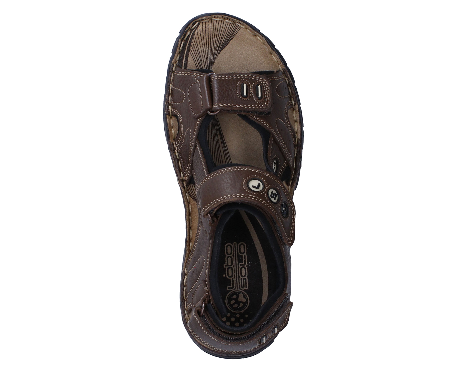 Foto 5 | Foto 5 | Sandalias Confort Lobo Solo de Piel para Hombre