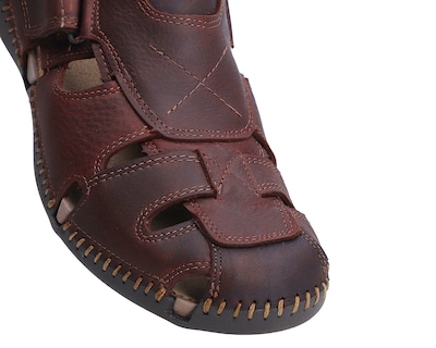 Foto 6 | Foto 6 | Sandalias Confort Lobo Solo de Piel para Hombre