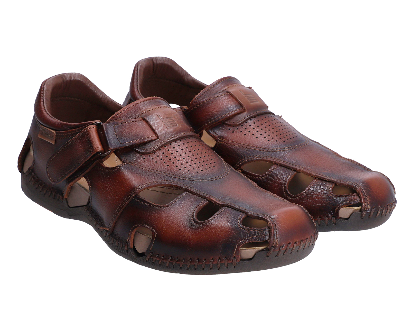 Foto 2 pulgar | Foto 1 | Sandalias Confort Lobo Solo de Piel para Hombre