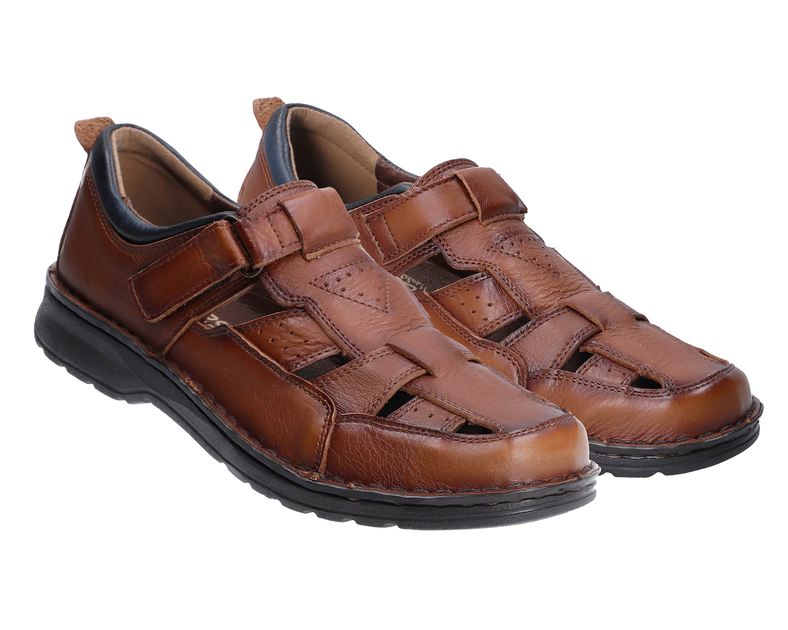 Foto 2 pulgar | Foto 1 | Sandalias Confort Lobo Solo de Piel para Hombre