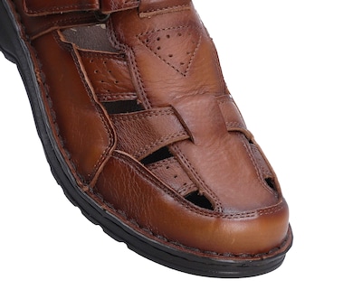 Foto 6 | Foto 6 | Sandalias Confort Lobo Solo de Piel para Hombre