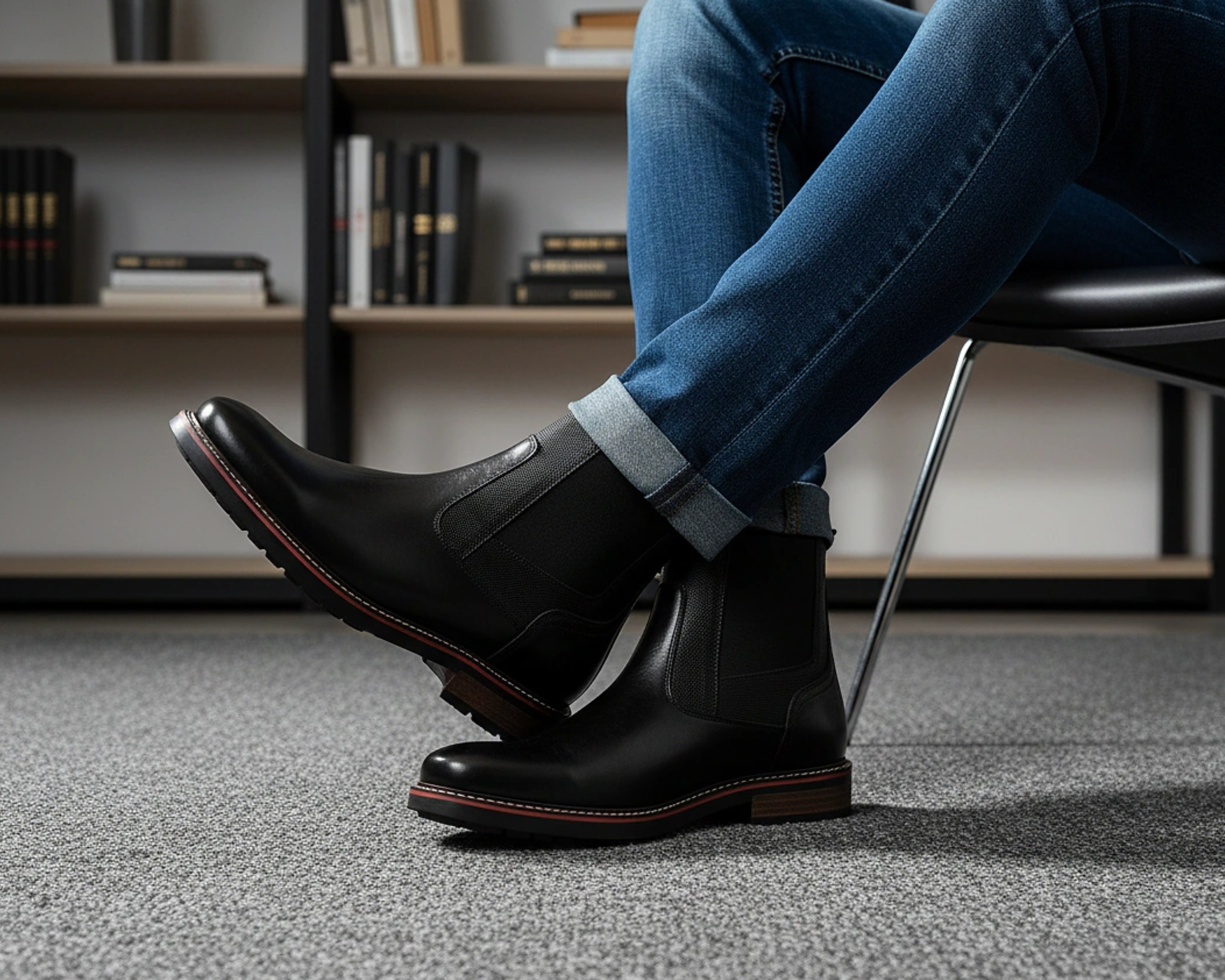 Foto 7 | Foto 7 | Botas Casuales Refill Chelsea de Piel para Hombre