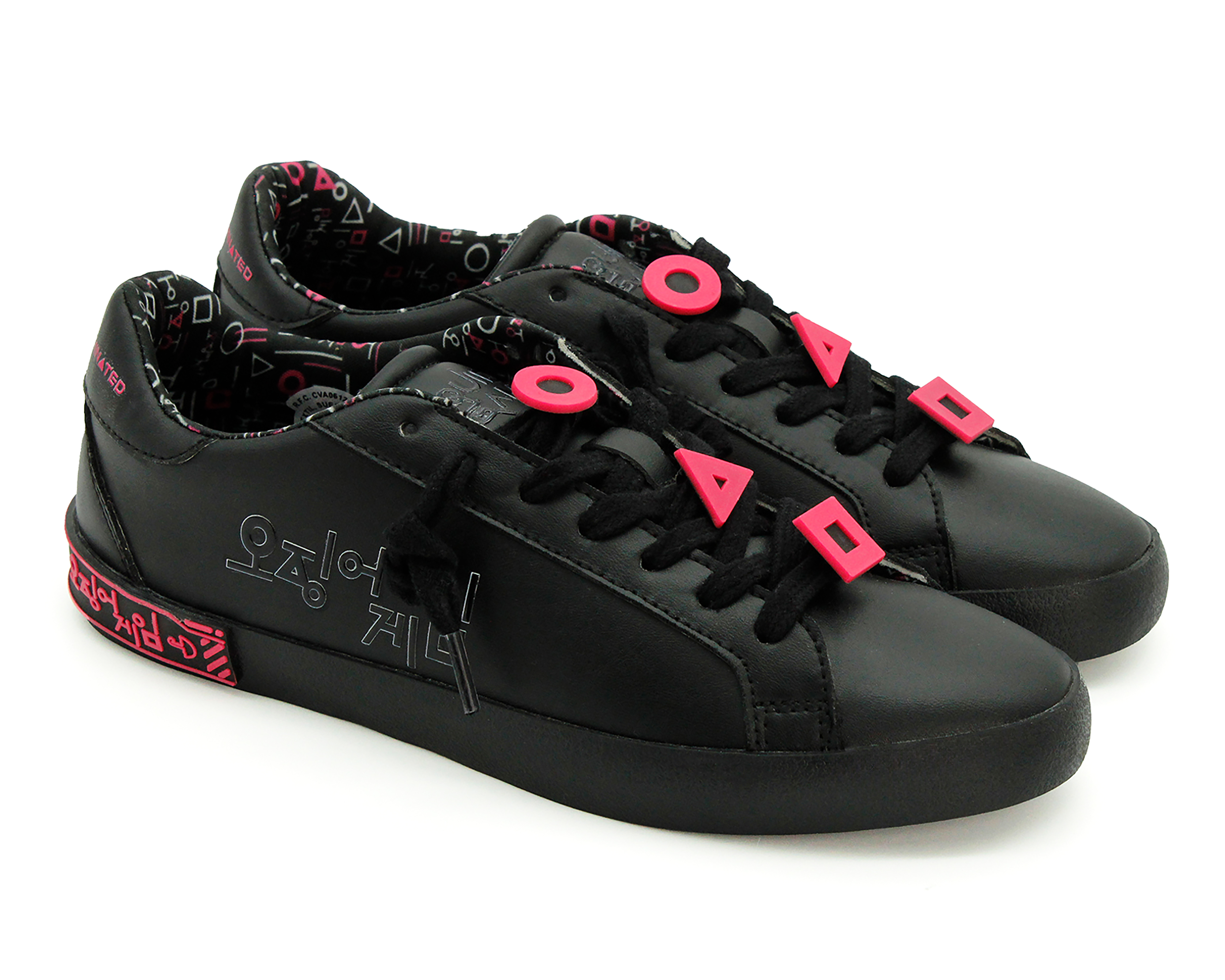 Tenis Casuales Squid Game Gold Total Black para Mujer