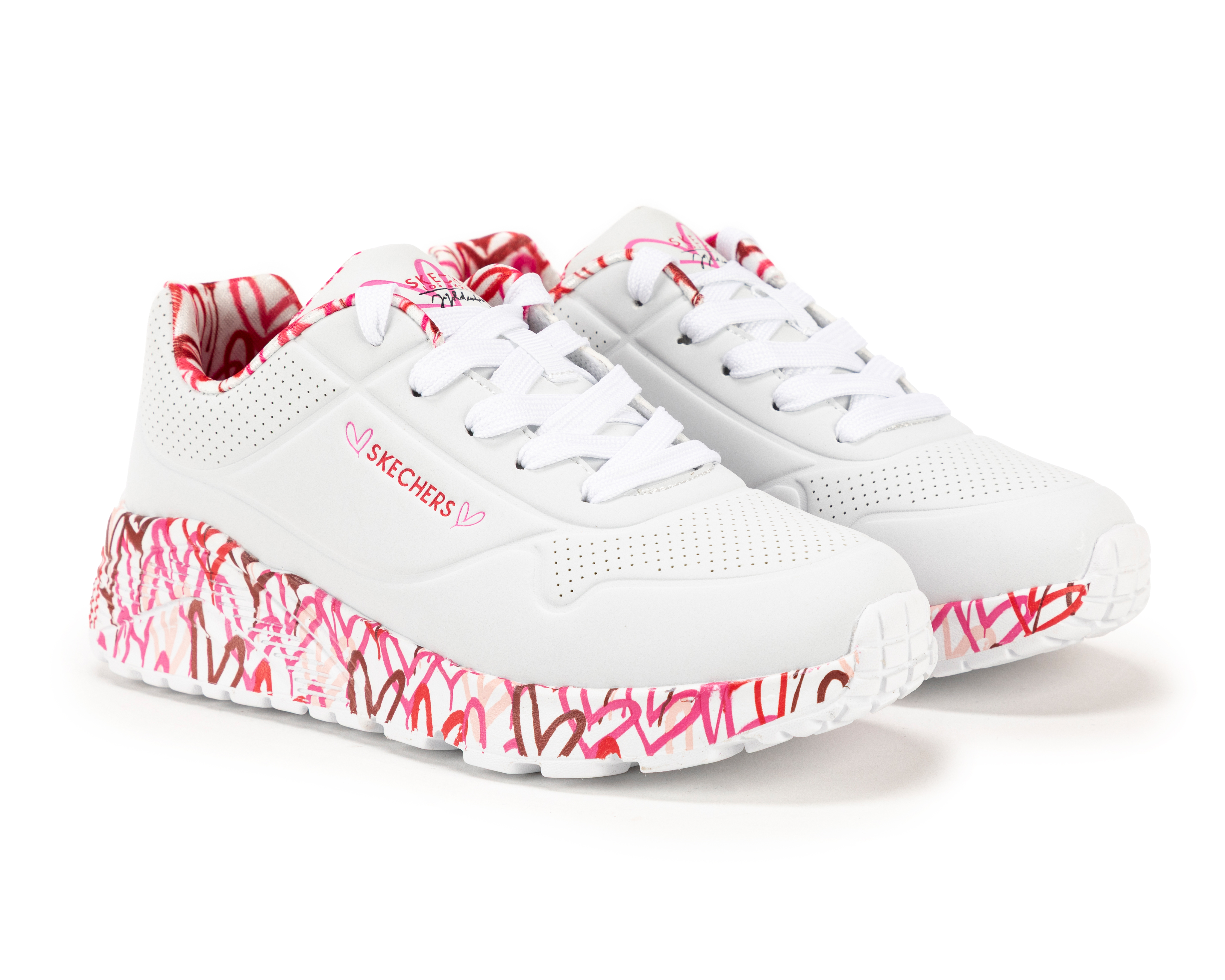 Tenis Skechers por JGoldcrown Street Uno Lite Lovely Luv para Niña