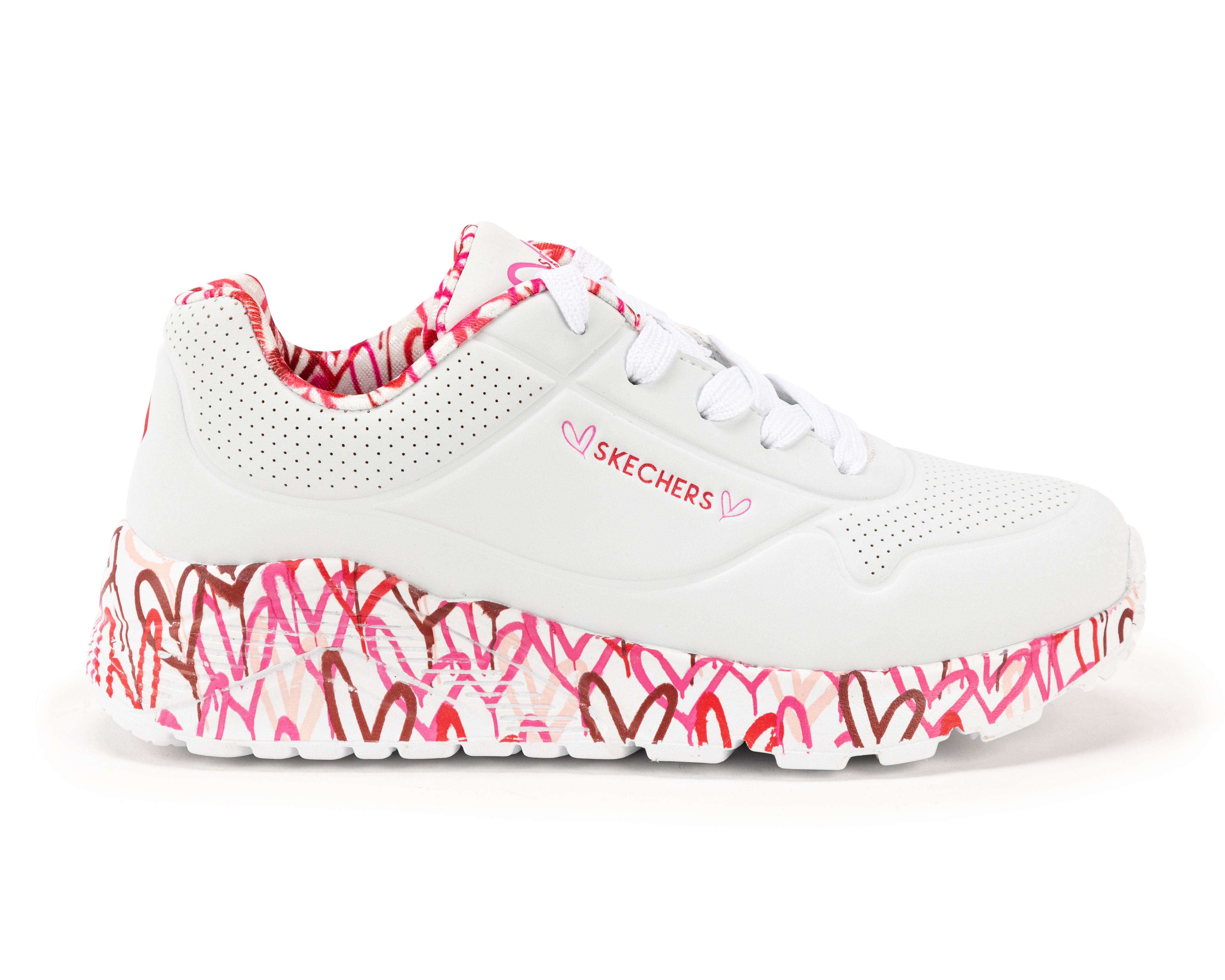 Foto 3 pulgar | Foto 2 | Tenis Skechers por JGoldcrown Street Uno Lite Lovely Luv para Niña